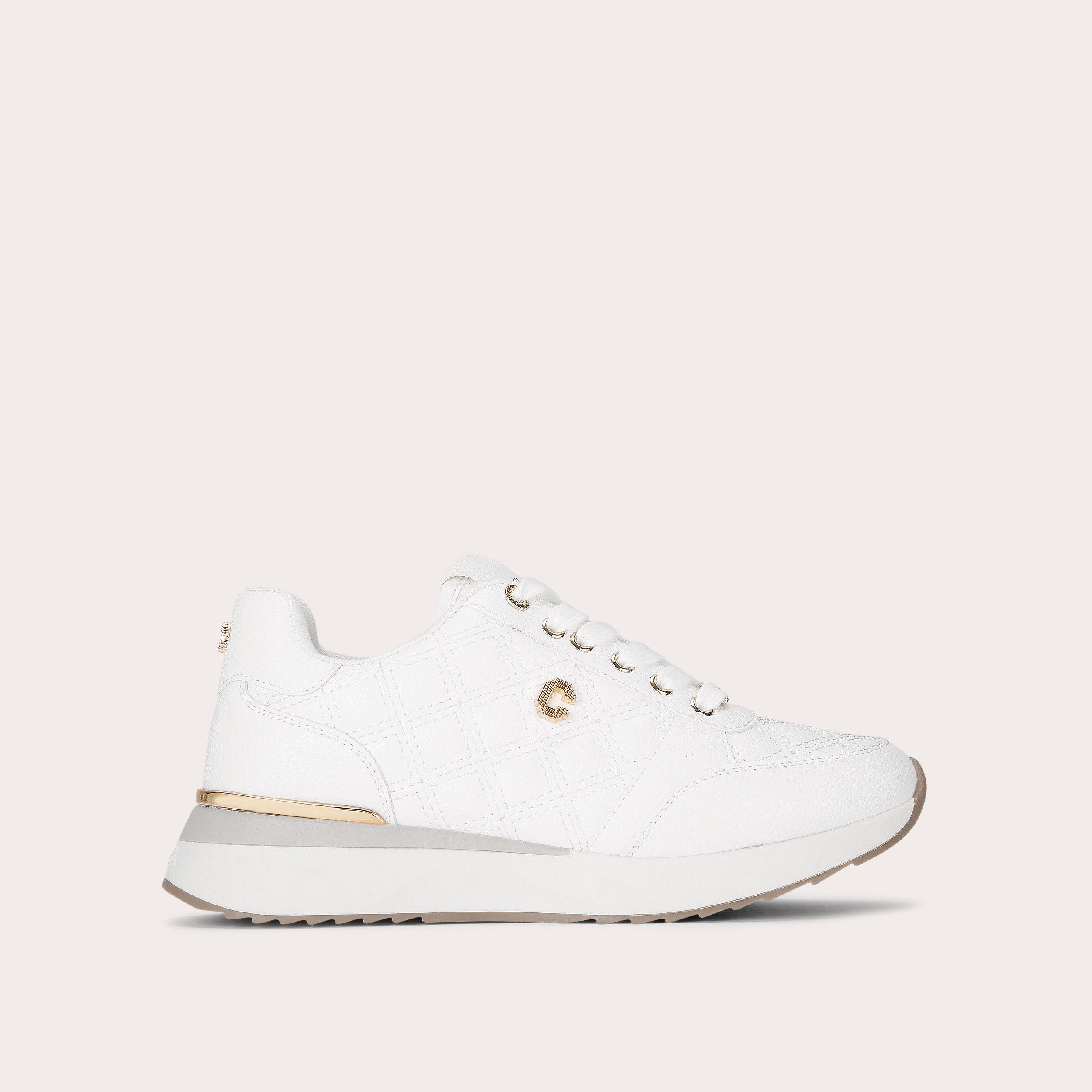 carvela DIAMOND QUILT RUNNER Quilted Low Top Trainers by CARVELA
