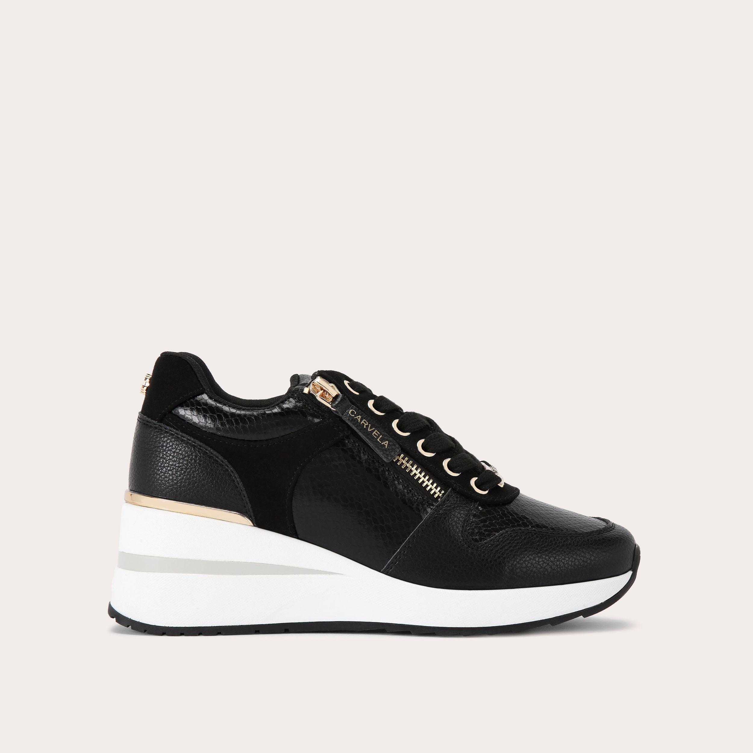 carvela HIGH RISE Black Lace Up Trainer by CARVELA