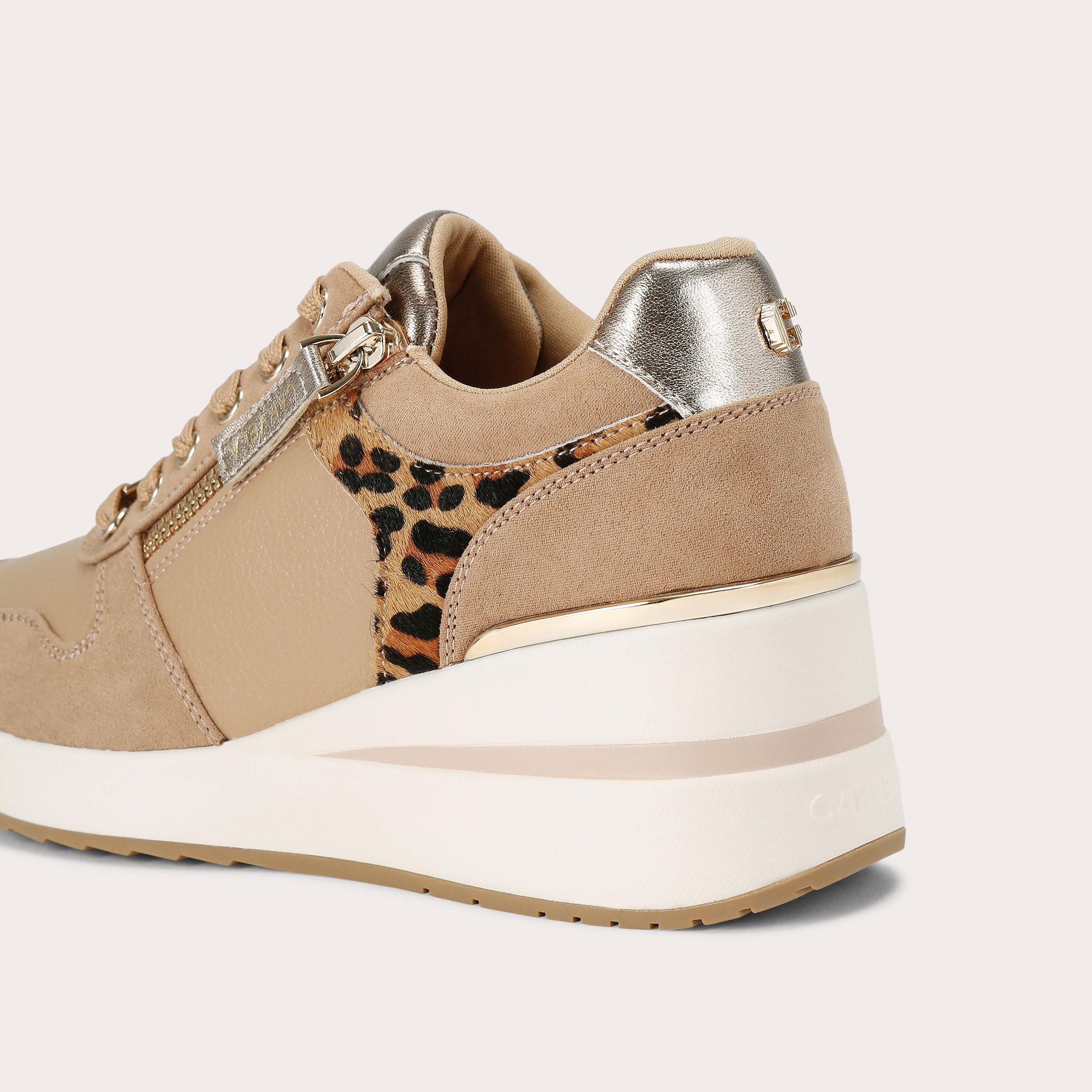 HIGH RISE Camel Animal Print Sneaker by CARVELA
