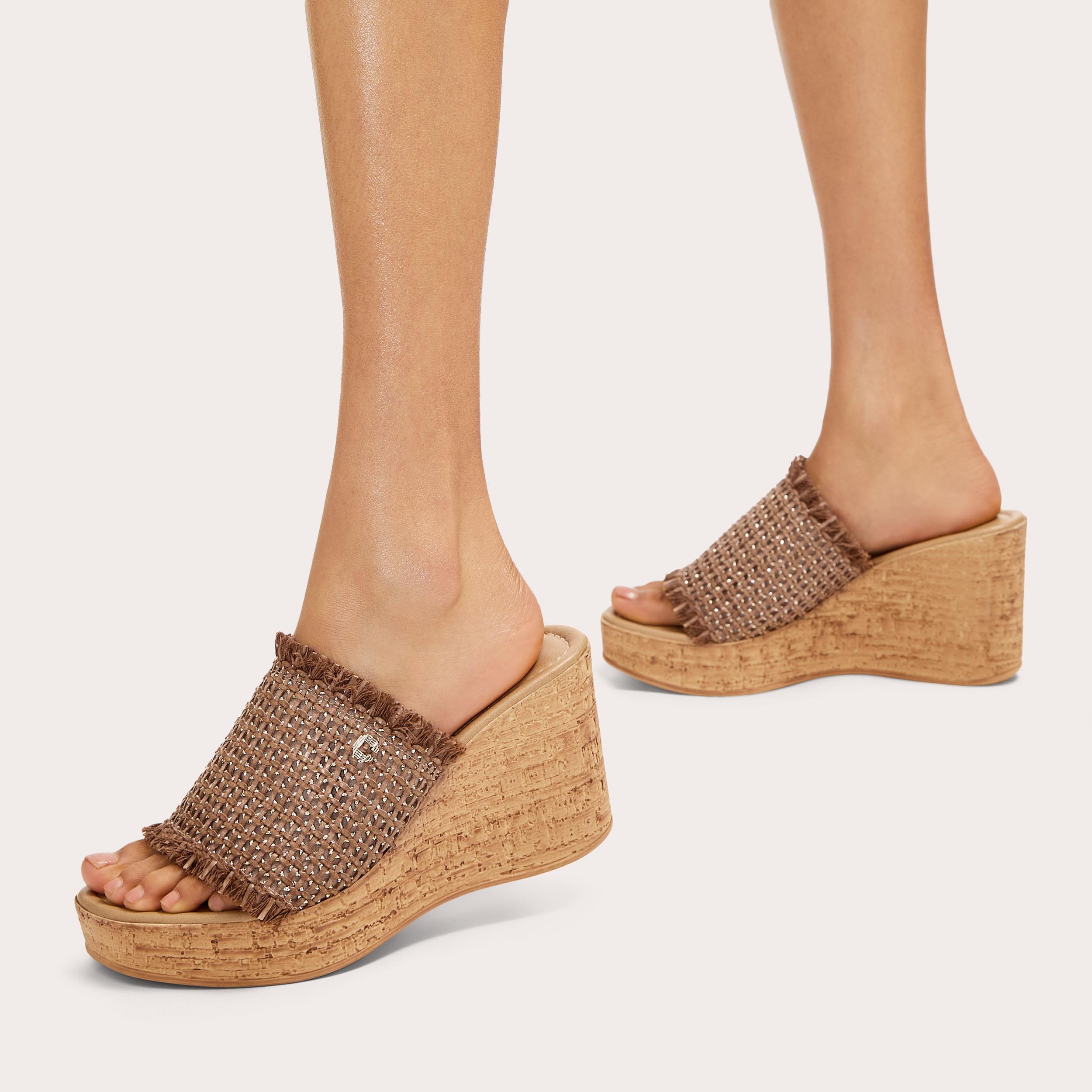 Carvela tan wedge sandals hotsell