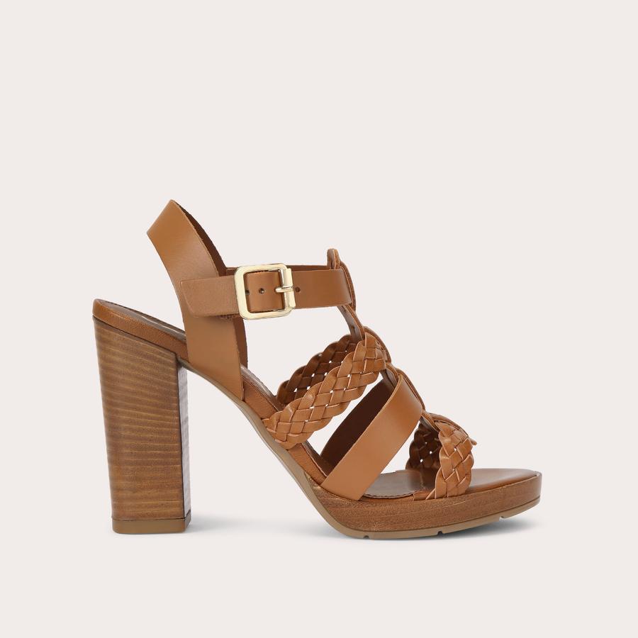KRILL Tan Leather Heels by CARVELA COMFORT
