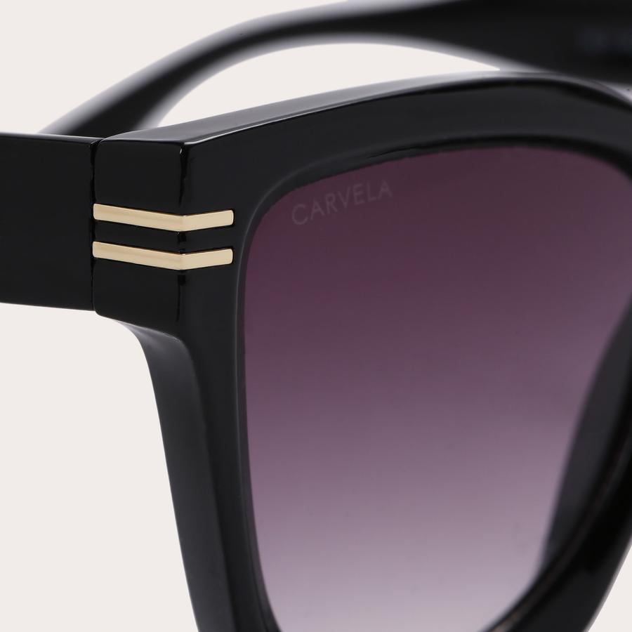 BOLD CAT EYE SUNGLASSES Black Cat Eye Sunglasses by CARVELA