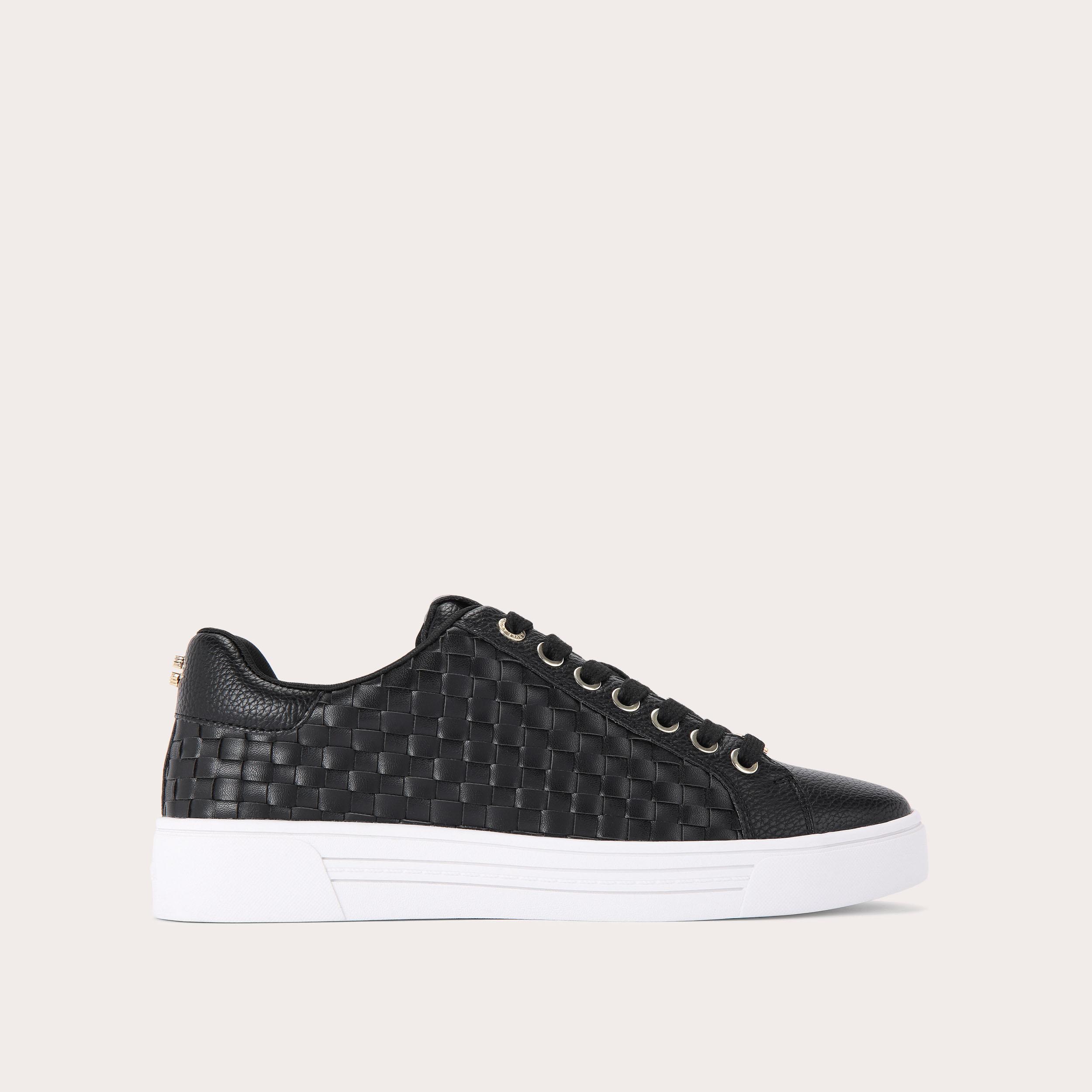 DAZE WEAVE Black Woven Trainers by CARVELA