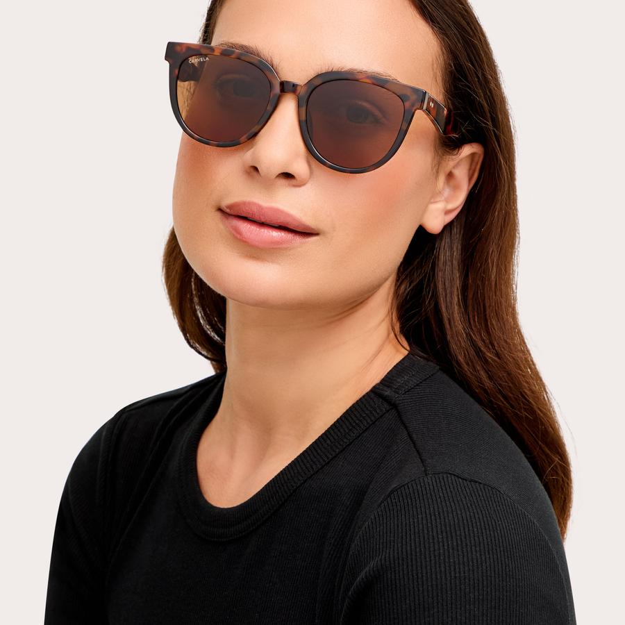 PREPPY FRAME SUNGLASSES Brown Sunglasses by CARVELA