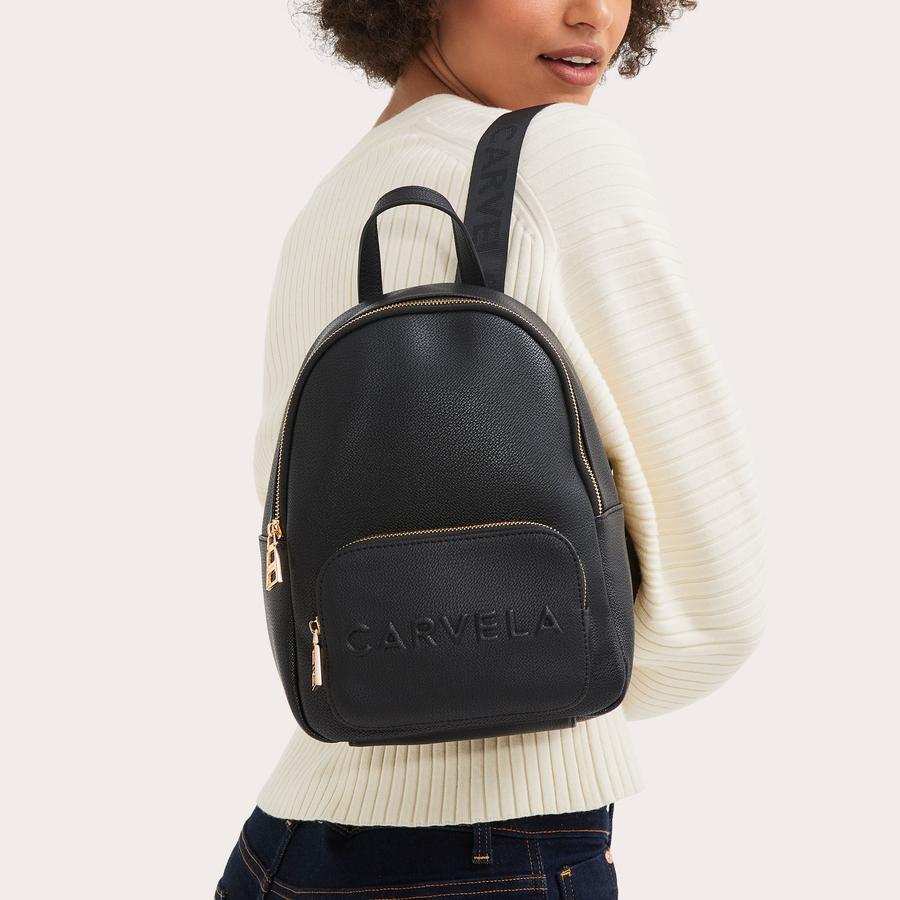 FRAME MIDI BACKPACK Black Backpack by CARVELA