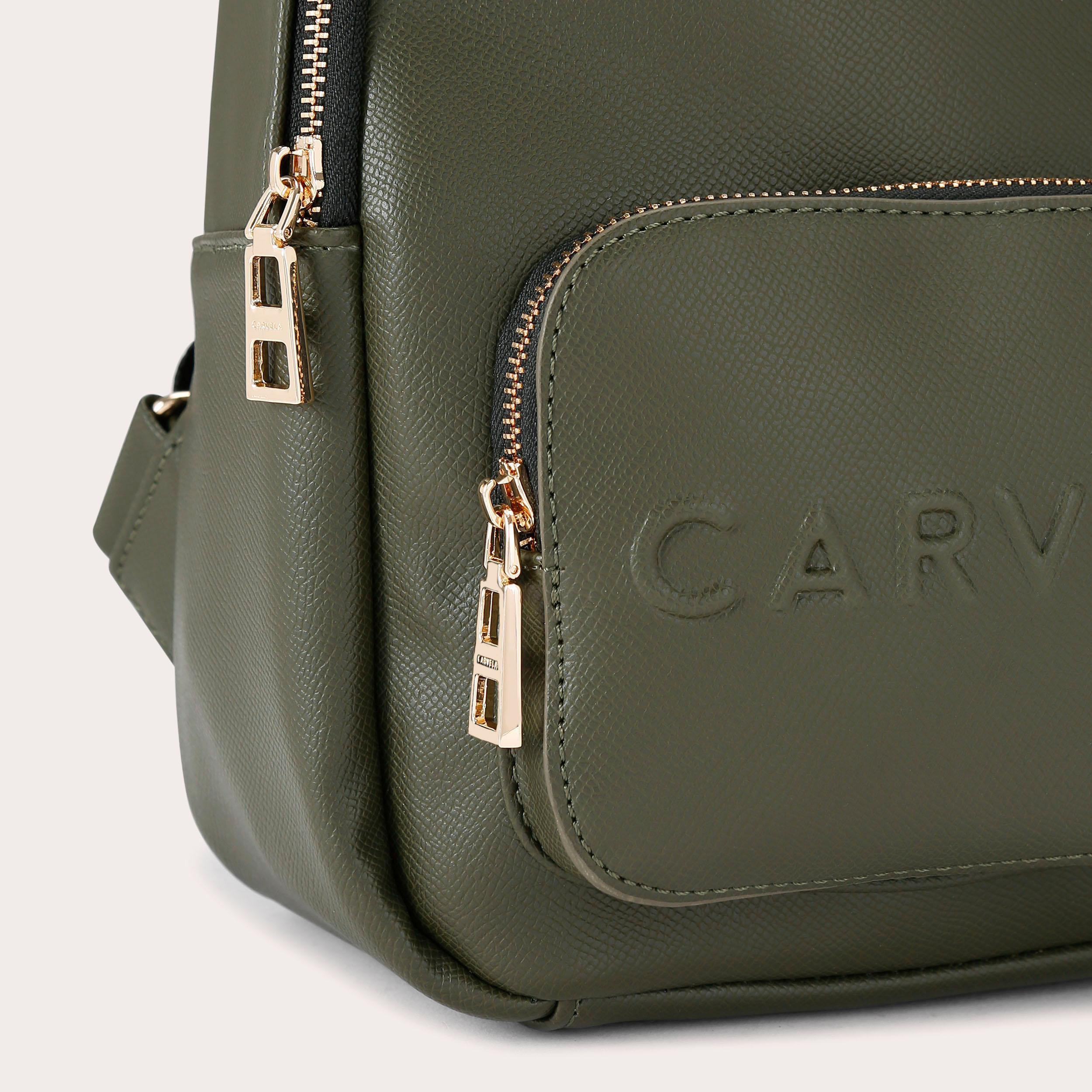 FRAME MIDI BACKPACK Khaki Backpack by CARVELA