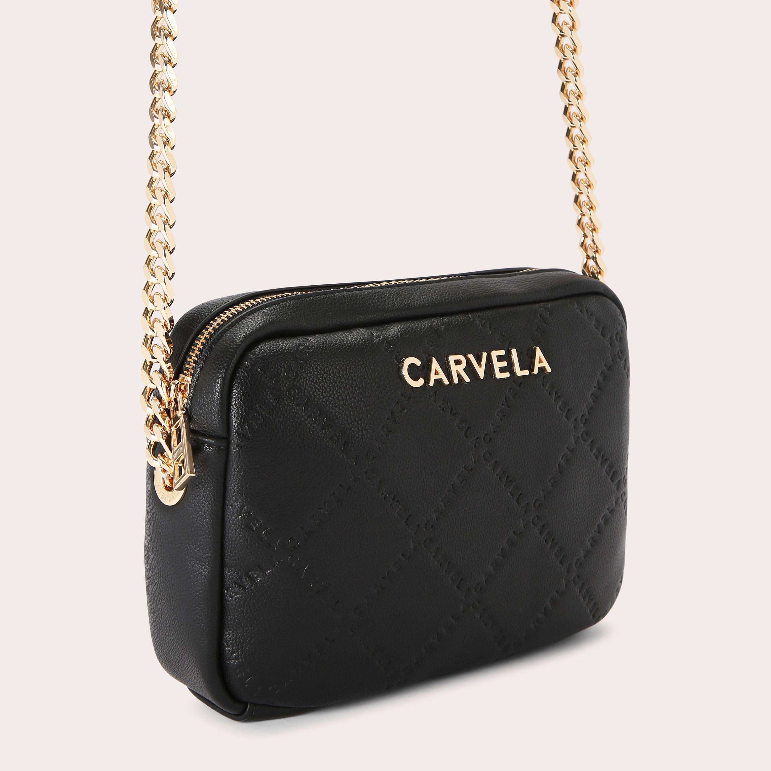 QUILTED CARVELA XBODY Black Cross Body Bag by CARVELA