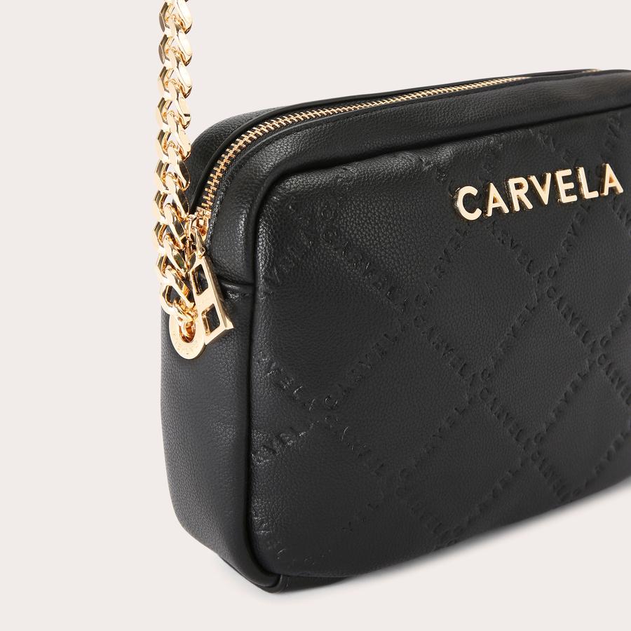 QUILTED CARVELA XBODY Black Cross Body Bag by CARVELA