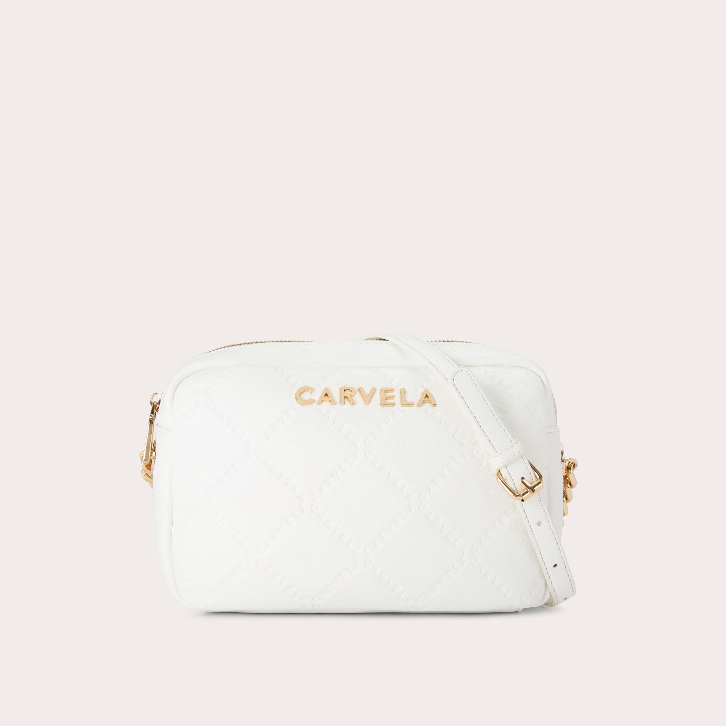 QUILTED CARVELA XBODY White Cross Body Bag by CARVELA