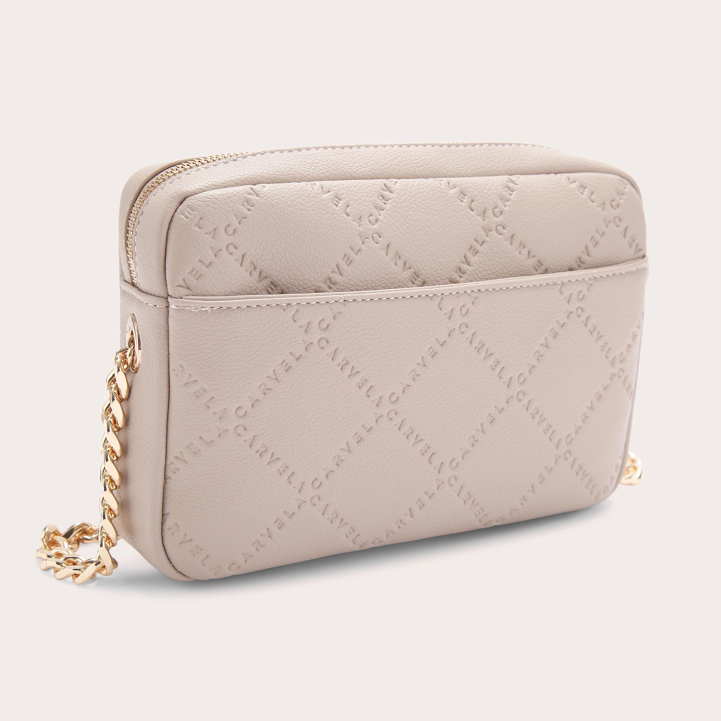 QUILTED CARVELA XBODY Taupe Cross Body Bag by CARVELA