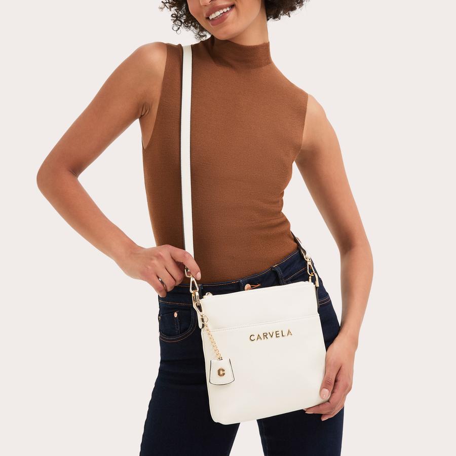 CASUAL PASSPORT XBODY Bone Cross Body Passport Bag by CARVELA