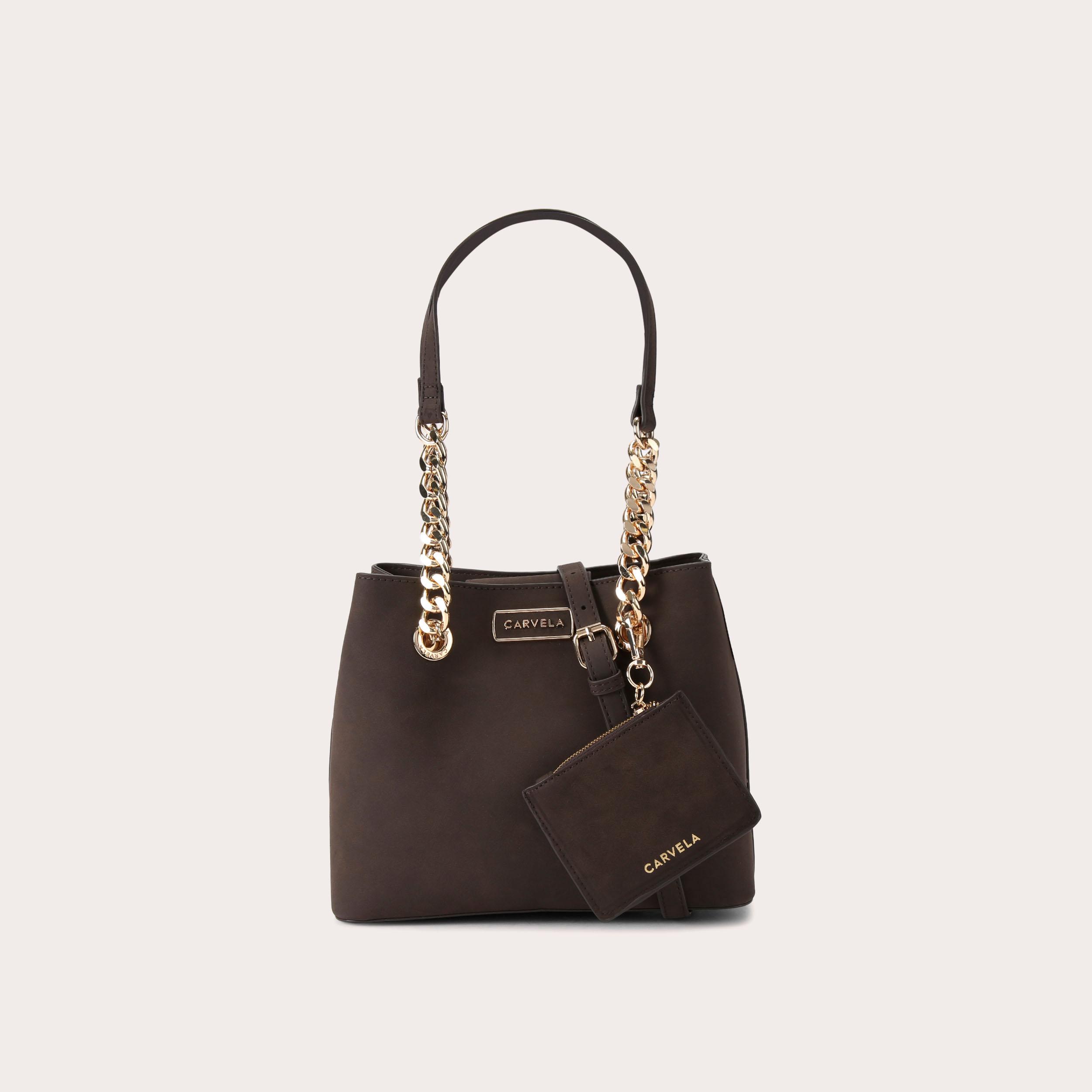 MINI CAMMIE 3 Grey Bucket Bag by CARVELA