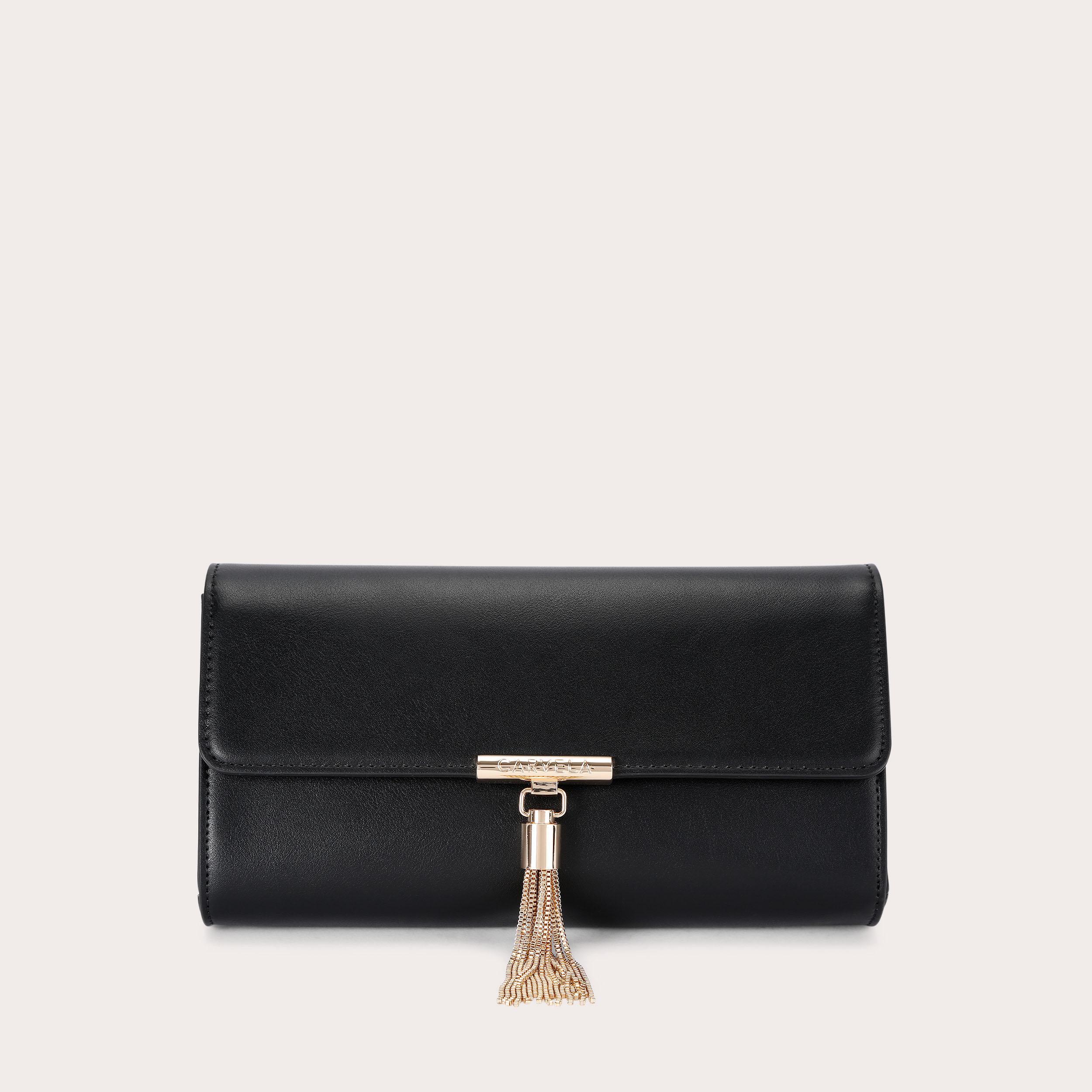 LARA PURSE Black Quilted Zipped Wallet by CARVELA