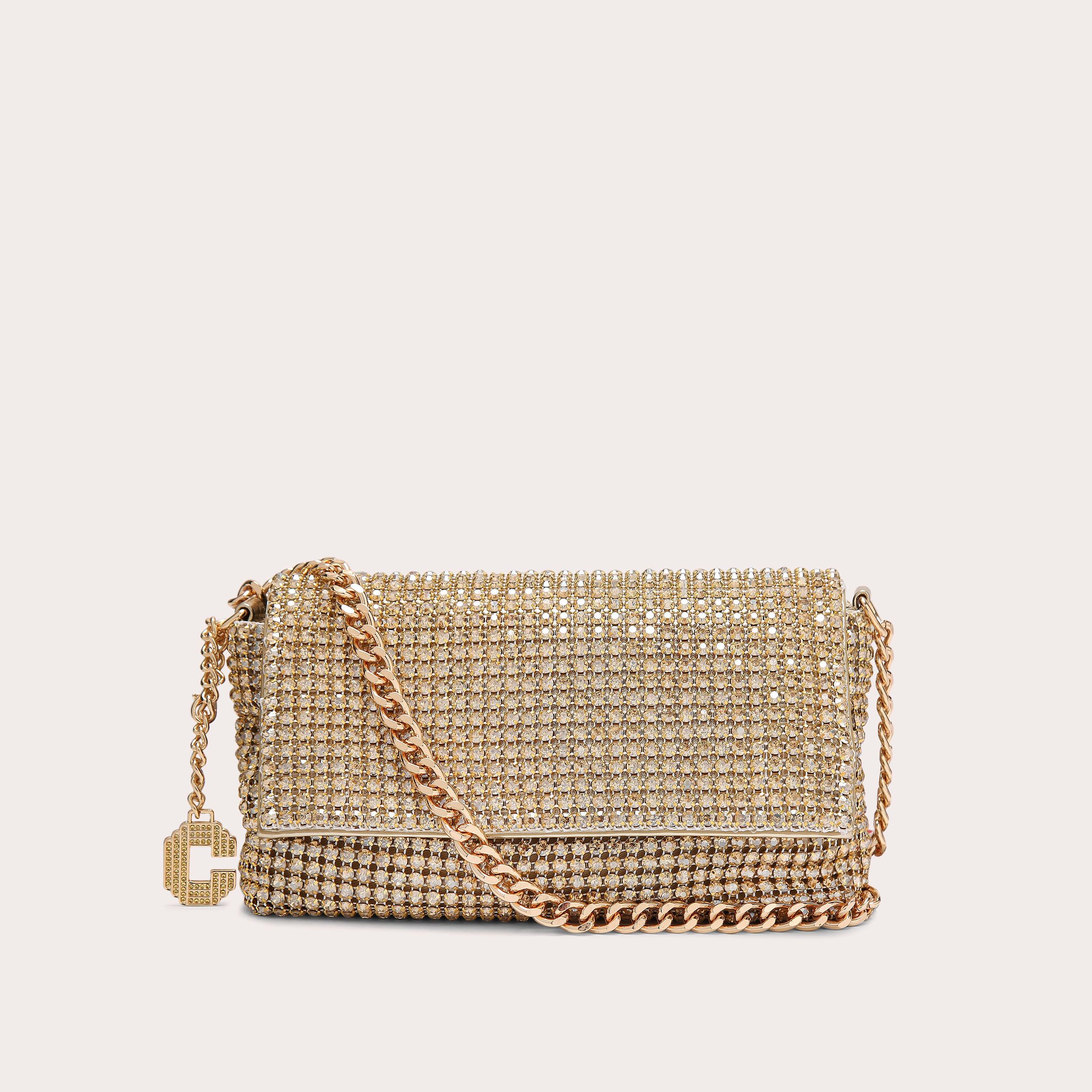 SHINEBRIGHT 2 Gold Crystal Bag by CARVELA
