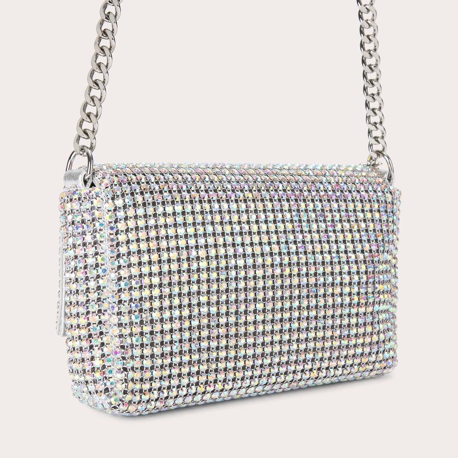 SHINEBRIGHT 2 Silver Crystal Shoulder Bag by CARVELA