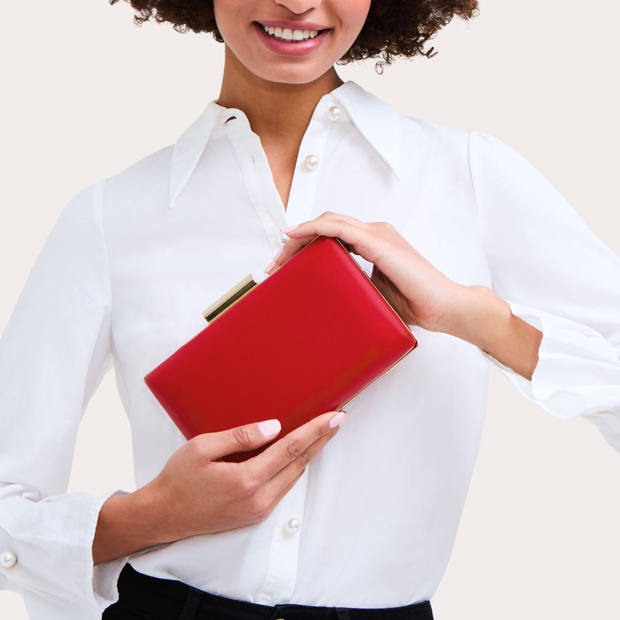 Red clutch bag sales