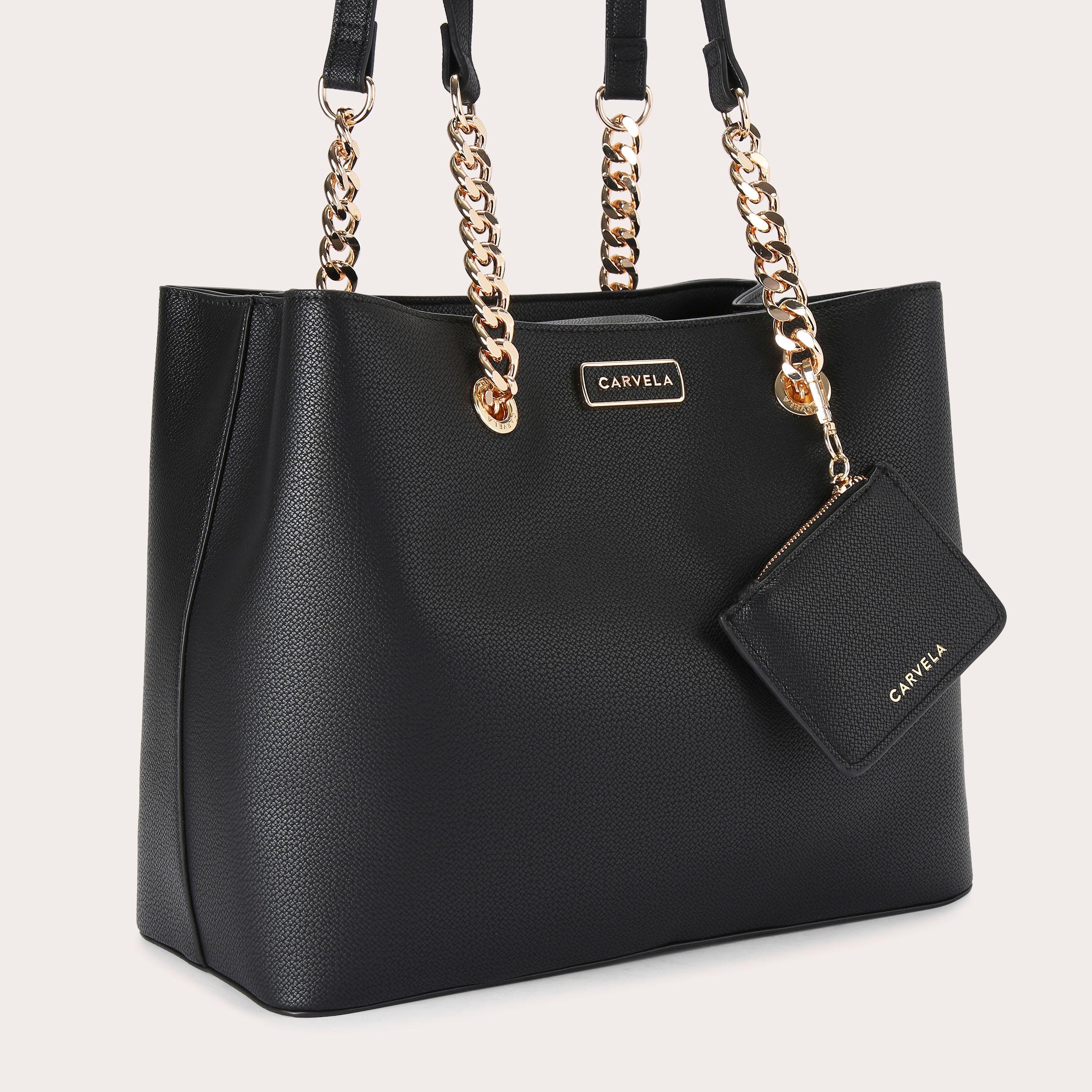 Black carvela tote bag sale