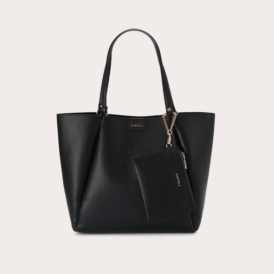 CHUCK IN TOTE Black Tote Bag by CARVELA