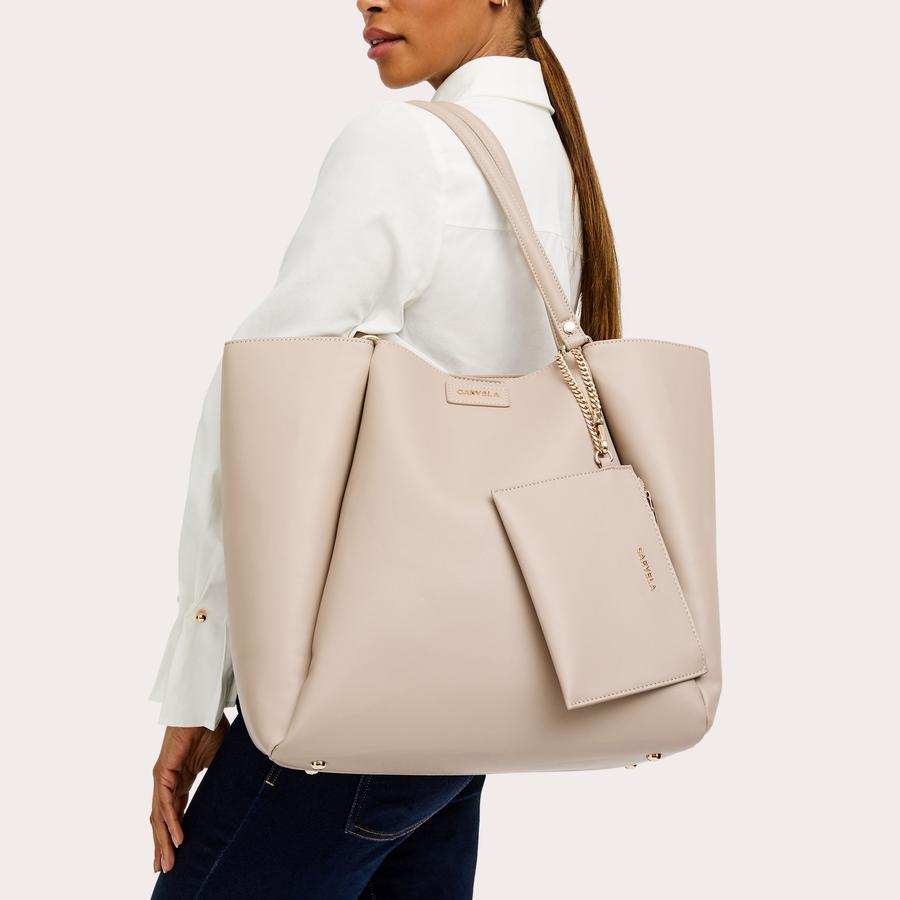 Taupe tote bag sale