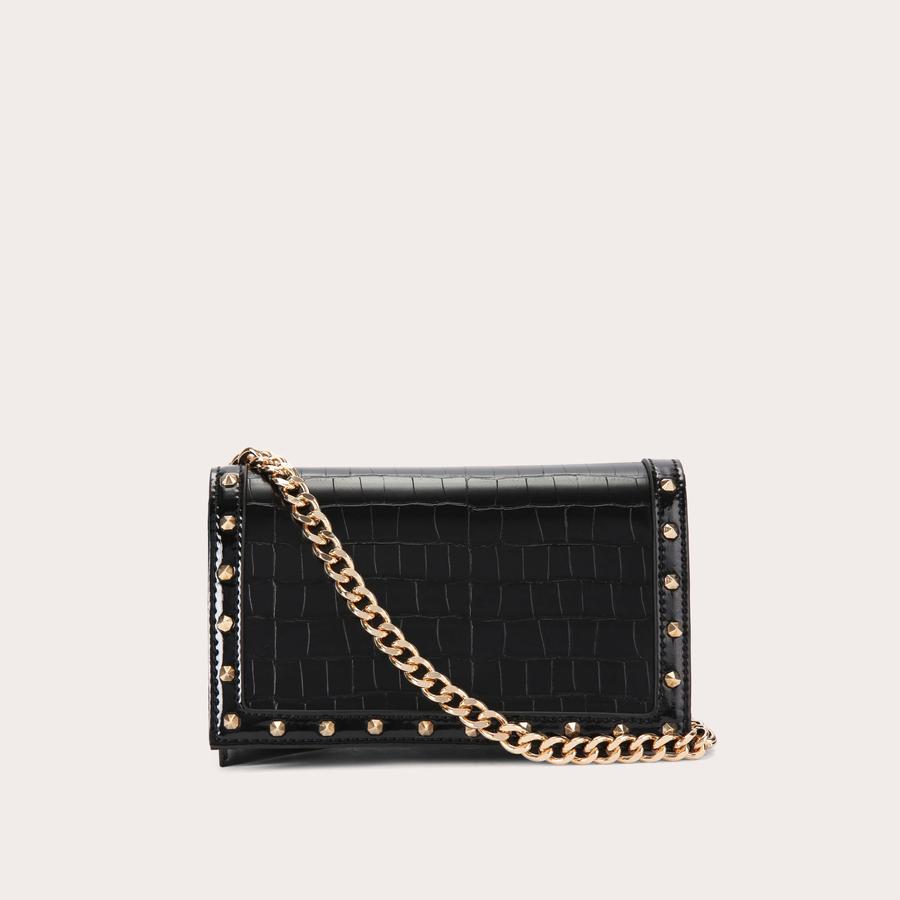 STUDDED CROSSBODY Black Embossed Cross Body by CARVELA