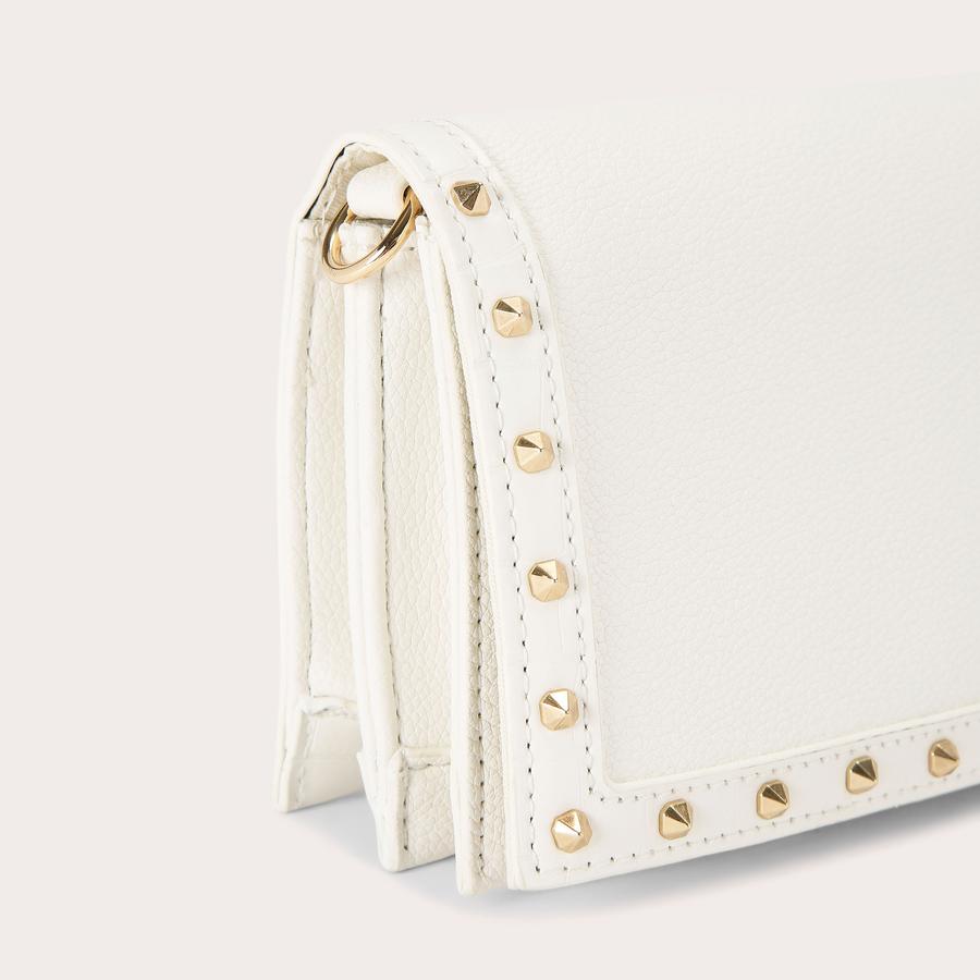 STUDDED CROSSBODY Bone Studded Cross Body Bag by CARVELA