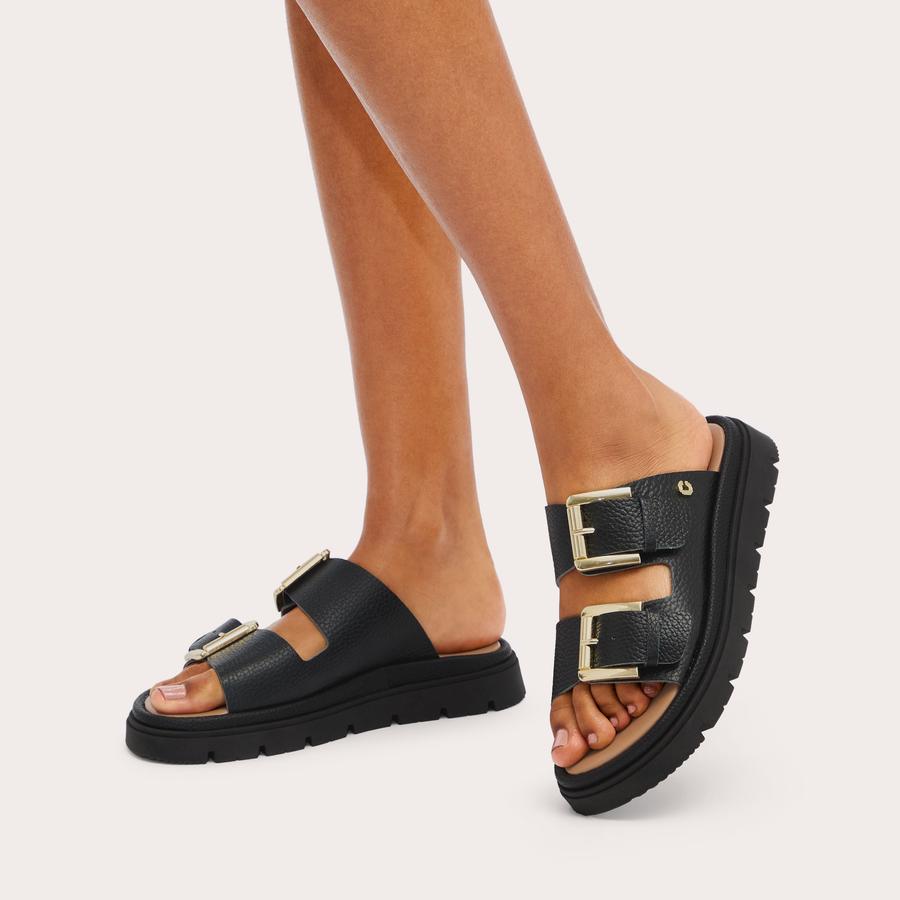 PAVILION Black Leather Sandal by CARVELA COMFORT