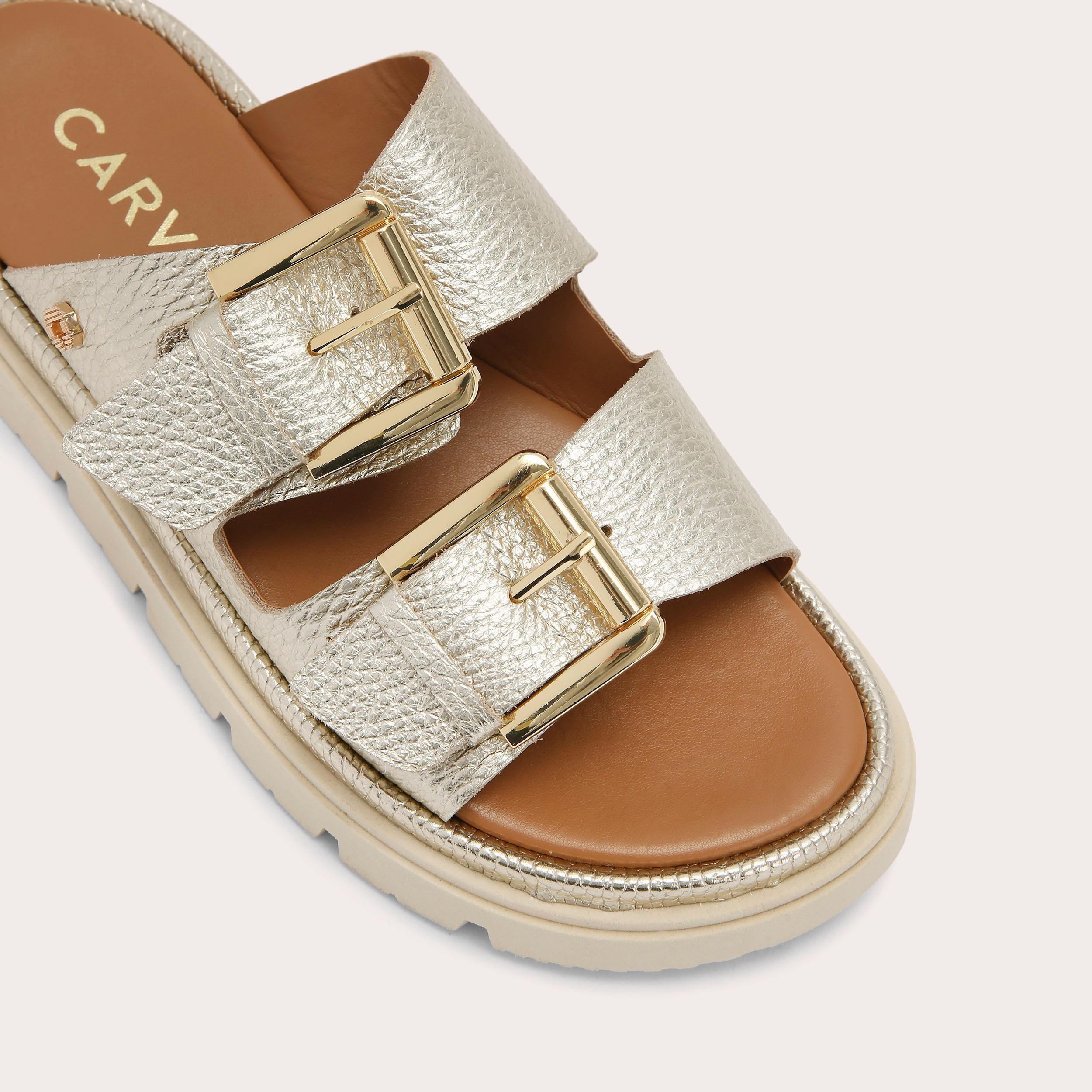 Carvela gold hot sale sandals