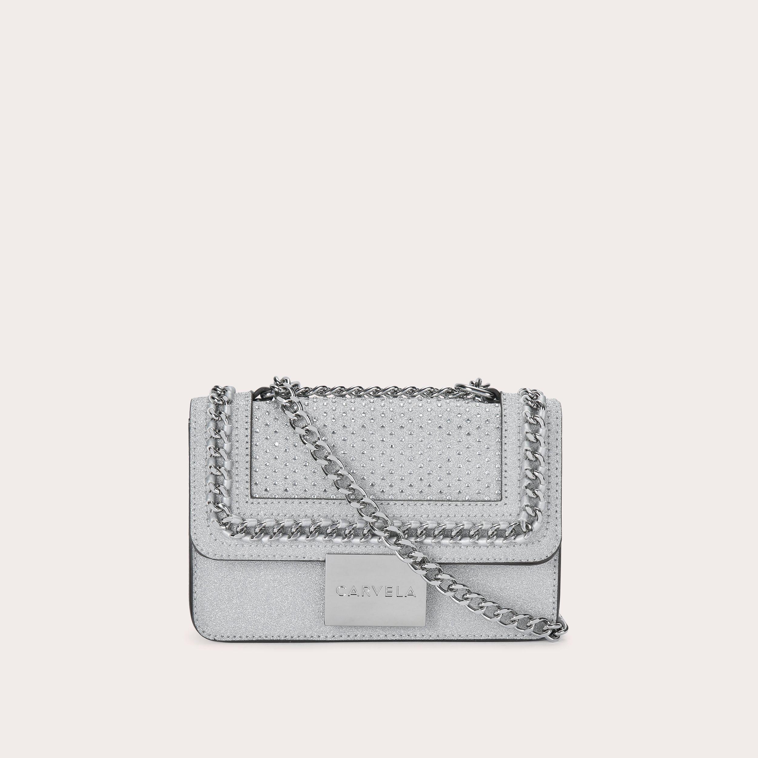 Silver carvela bag sale