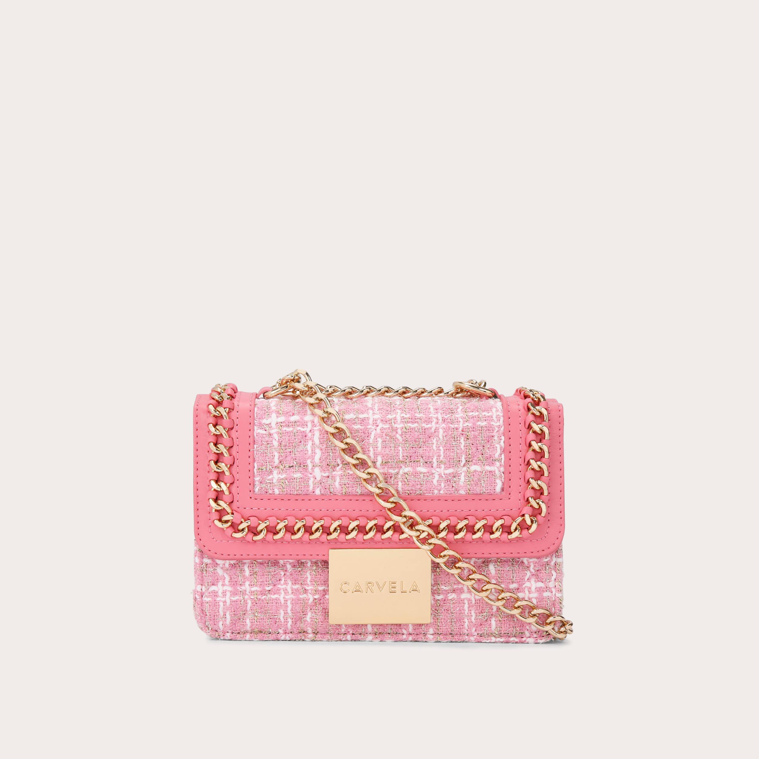 MINI BAILEY X BODY Pink Tweed Cross Body Bag by CARVELA