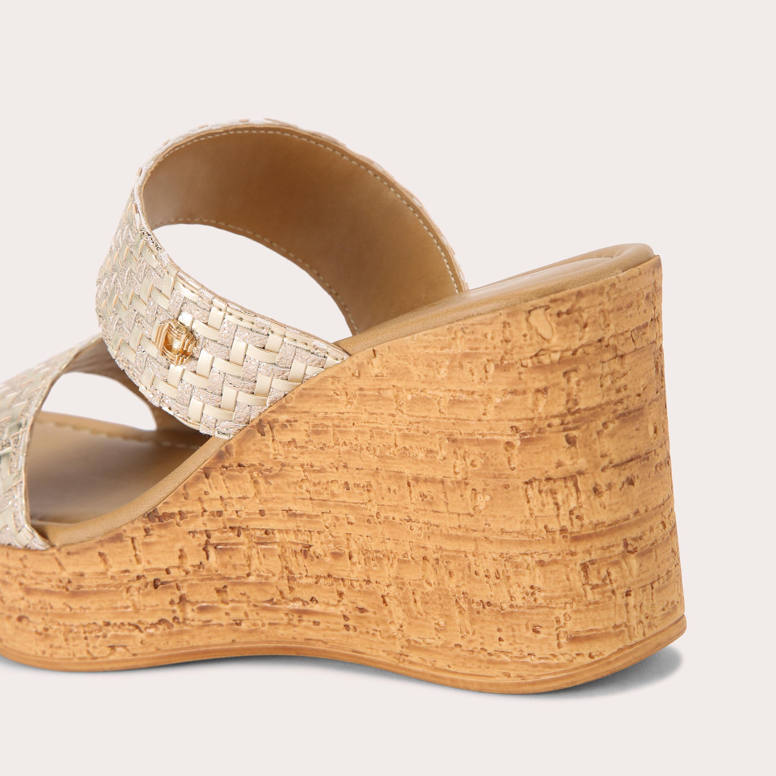 IVY WEDGE Gold Wedge Heel by CARVELA COMFORT