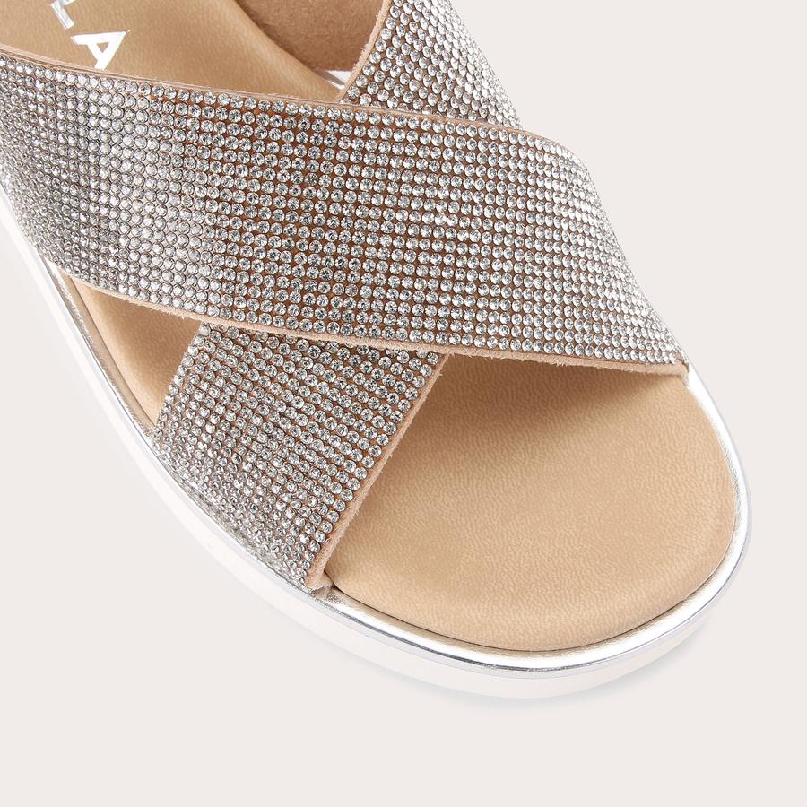 GLAMOUR Crystal Slip On Sandal by CARVELA