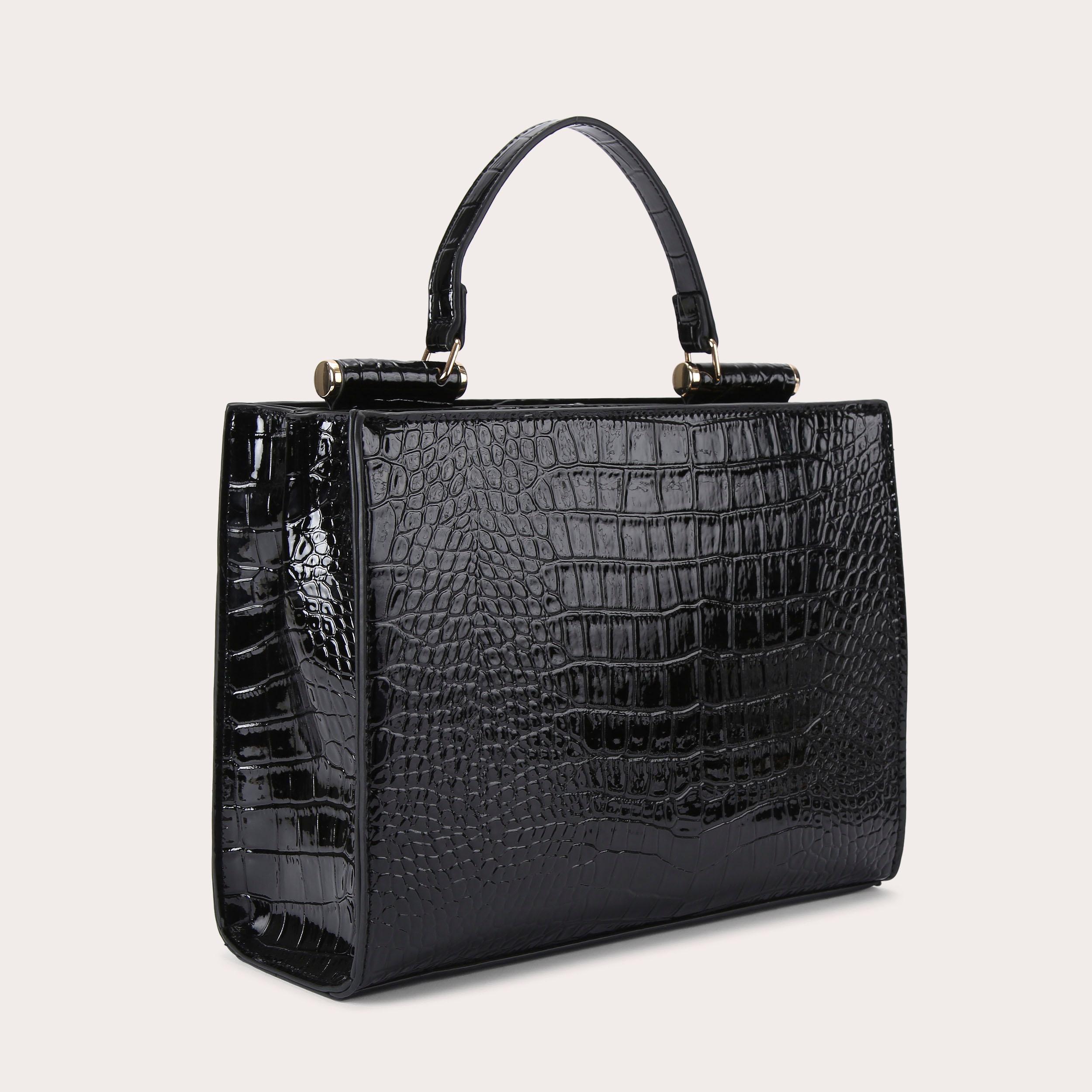 Carvela black croc bag hotsell