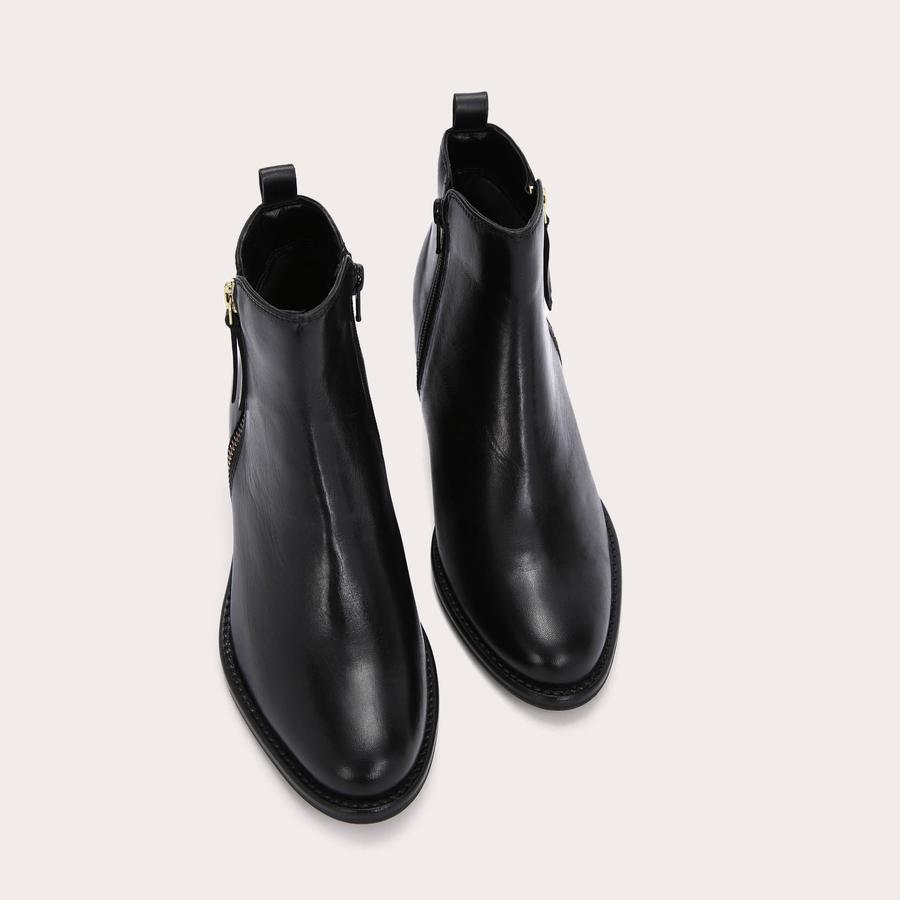 SECIL Black Block Heel Ankle Boots by CARVELA