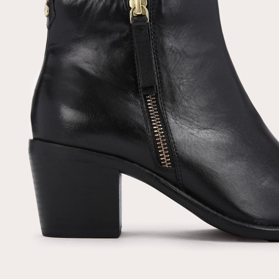 SECIL Black Block Heel Ankle Boots by CARVELA