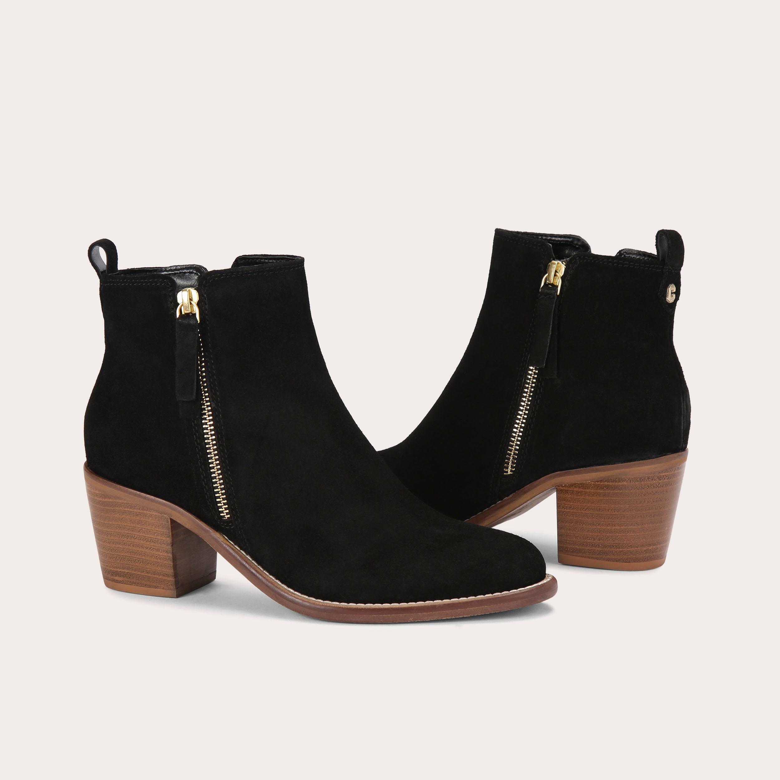 SECIL Black Suede Ankle Boots by CARVELA