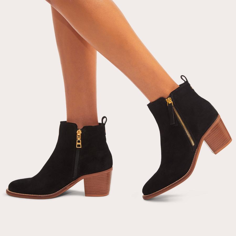 SECIL Black Suede Ankle Boots by CARVELA