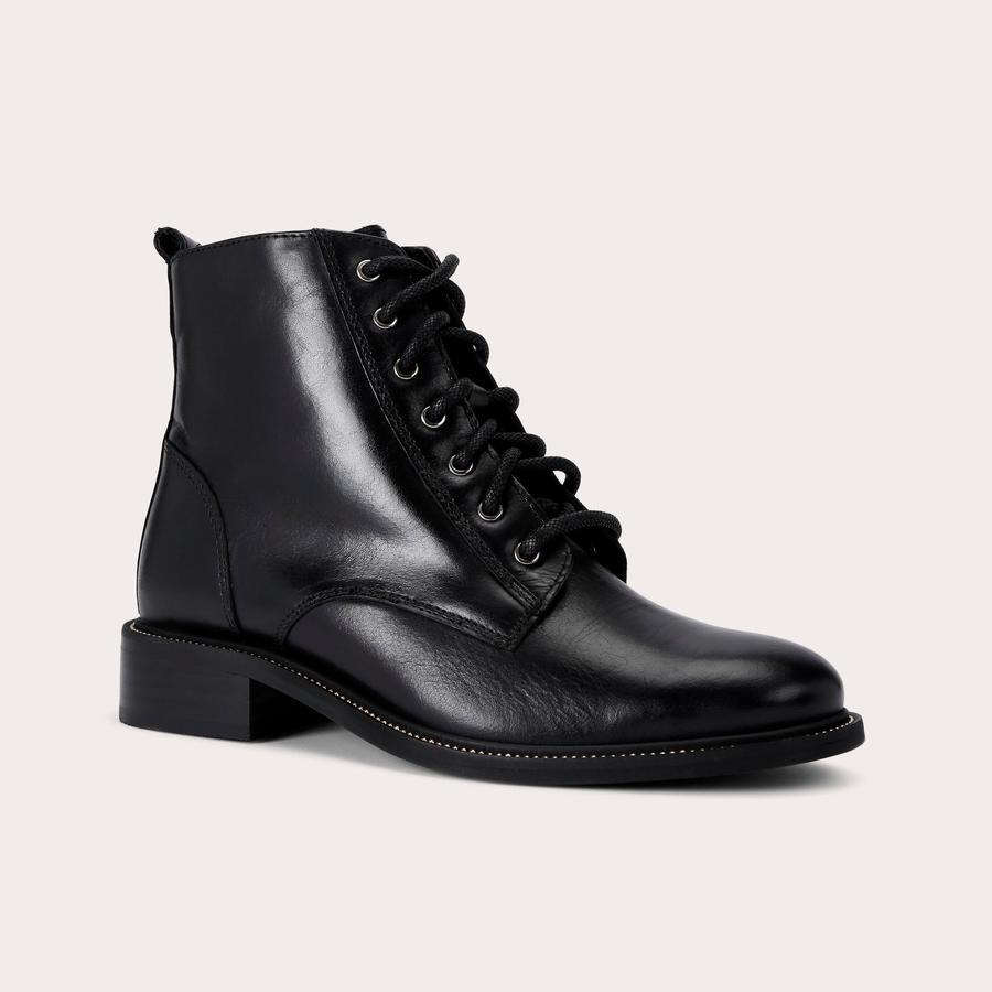 SPIKE Black Lace Up Ankle Boots by CARVELA