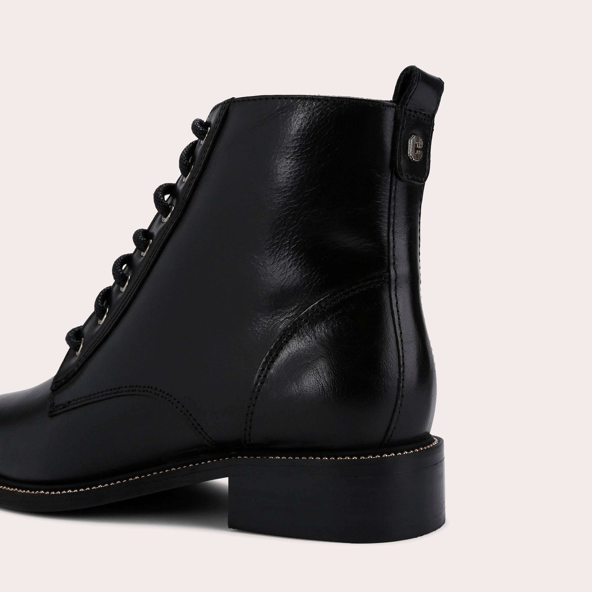 SPIKE Black Lace Up Ankle Boots by CARVELA