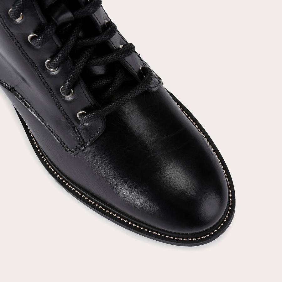 SPIKE Black Lace Up Ankle Boots by CARVELA