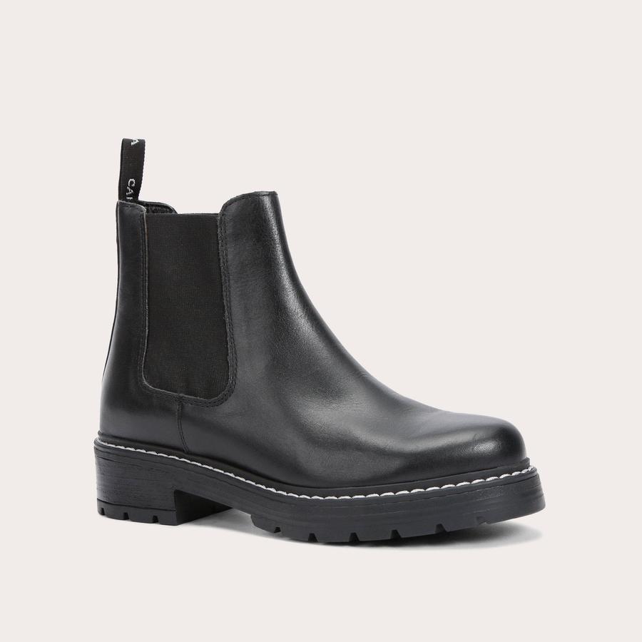 TAKEN Black Chunky Sole Chelsea Boots by CARVELA