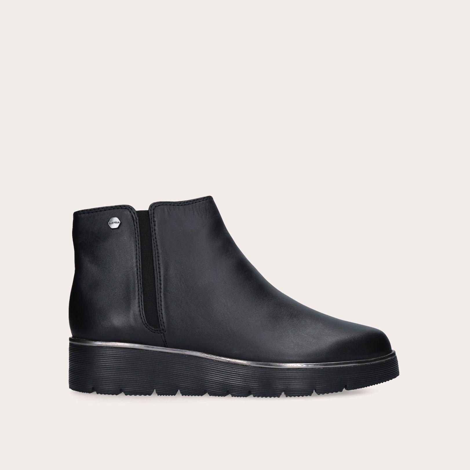 Carvela black leather ankle boots best sale