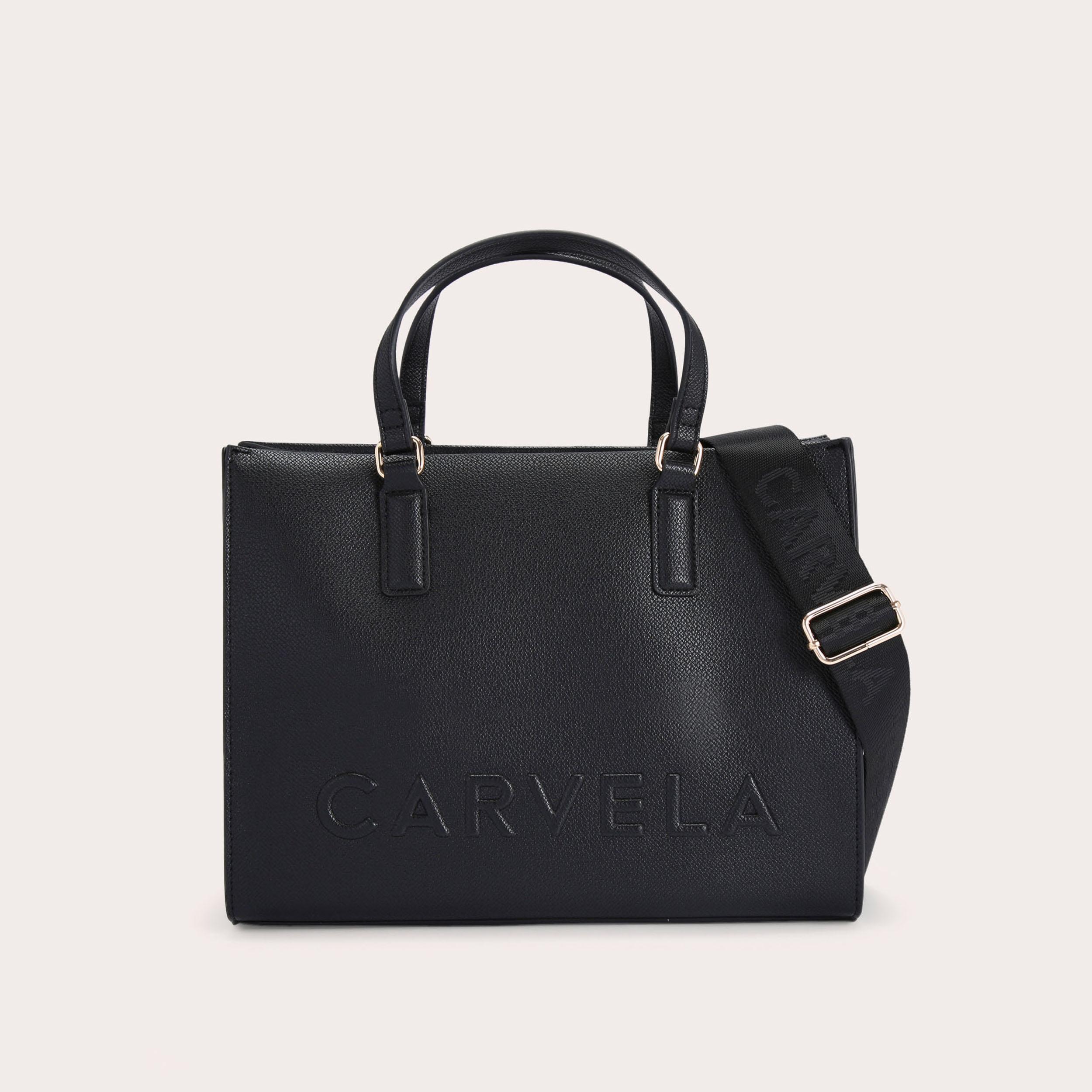 Black carvela tote bag sale