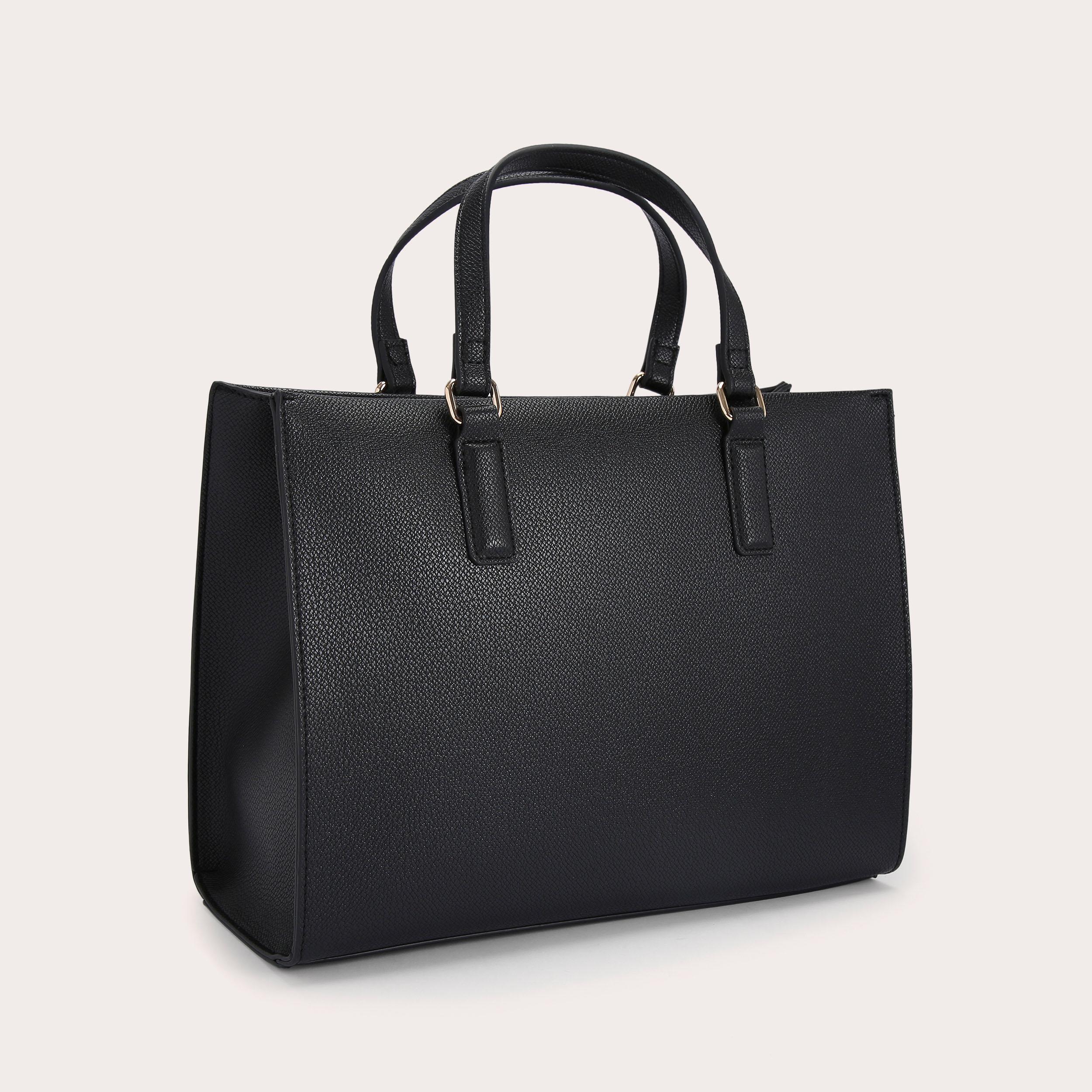 FRAME LARGE TOTE Black Large Tote Bag by CARVELA