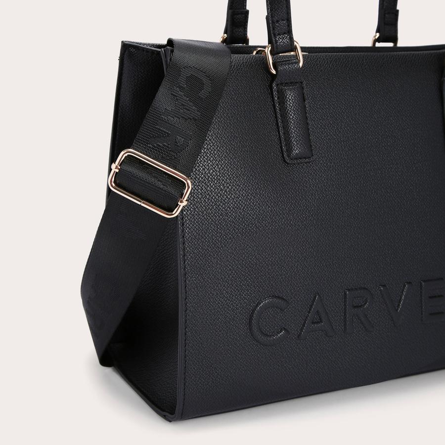 FRAME LARGE TOTE Black Large Tote Bag by CARVELA