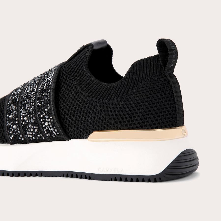 FLARE SPARKLE Black Slip On Trainer by CARVELA