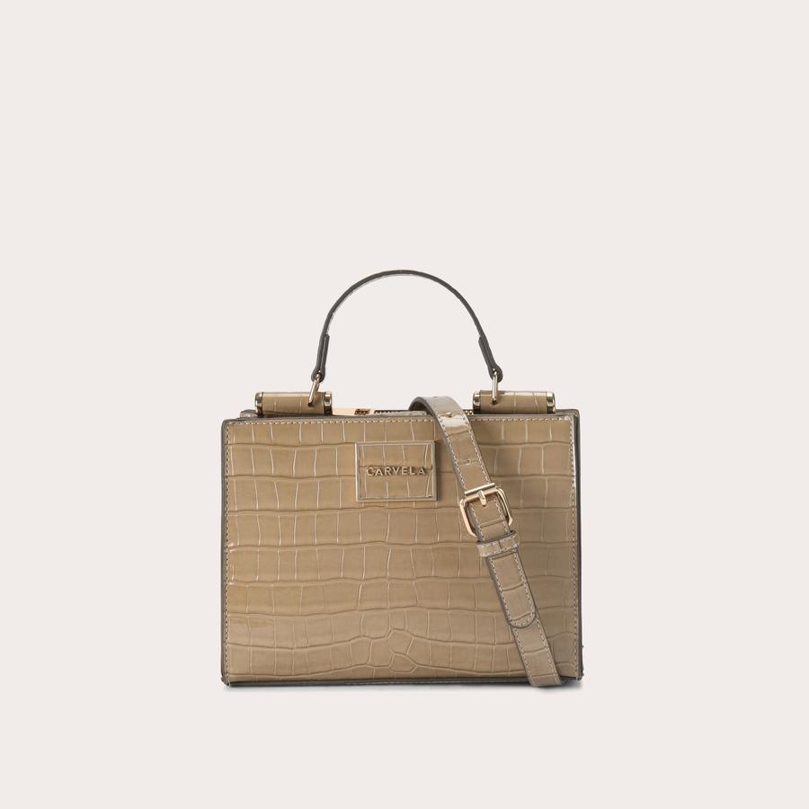 JESSICA MINI TOTE 2 Beige Combination Tote Bag by CARVELA