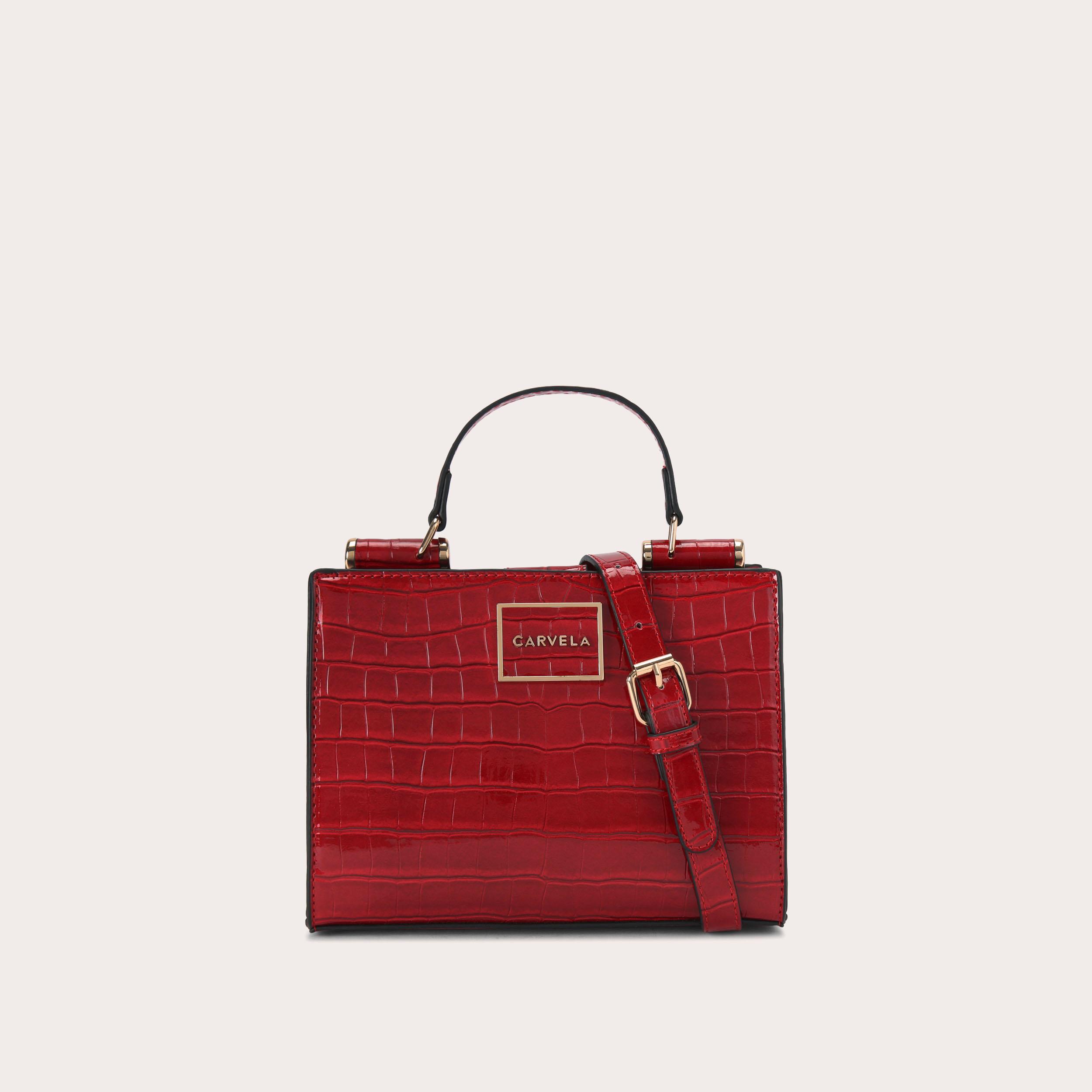 Red carvela bag sale