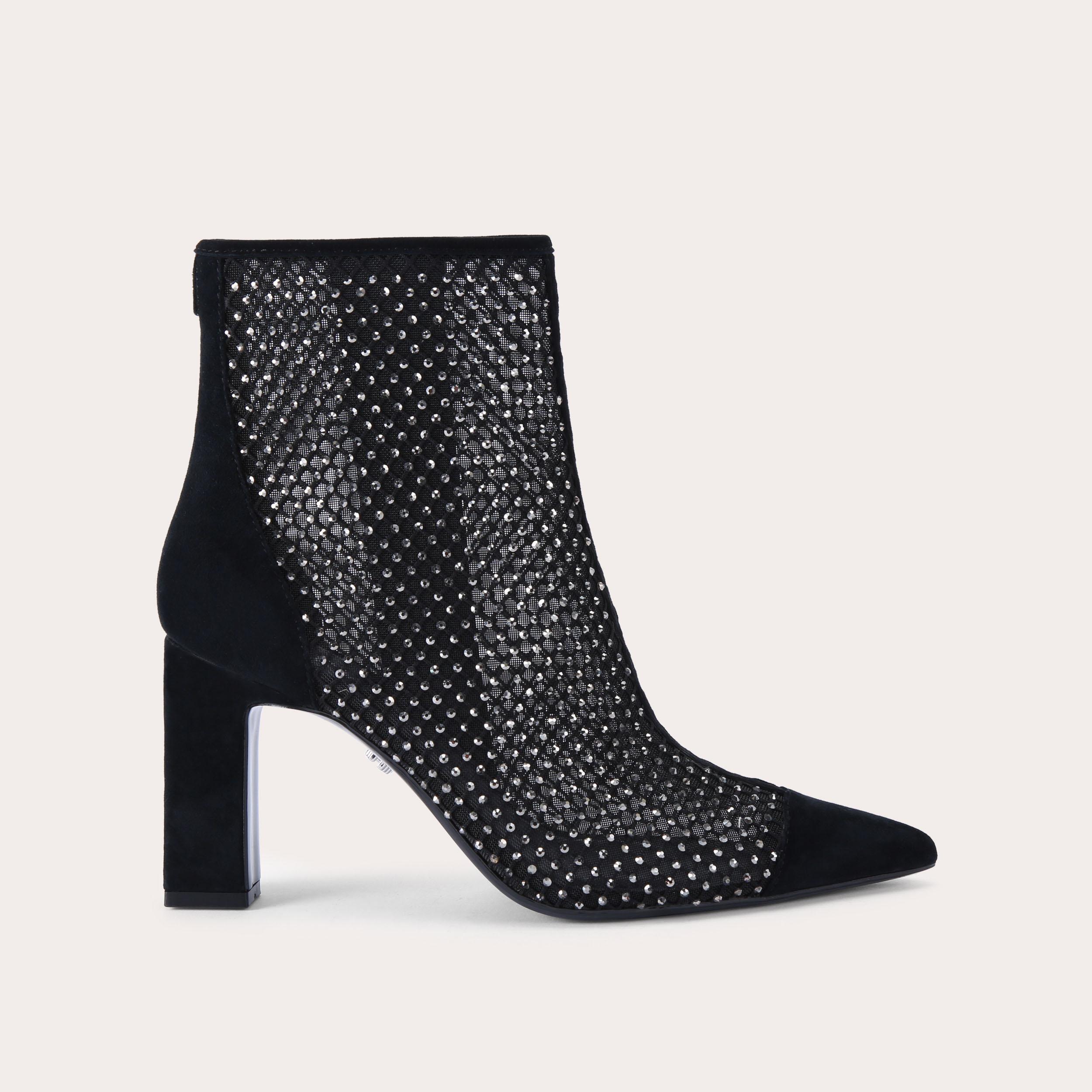 HOTSOX ANKLE POINT Black Crystal Ankle Boot by CARVELA