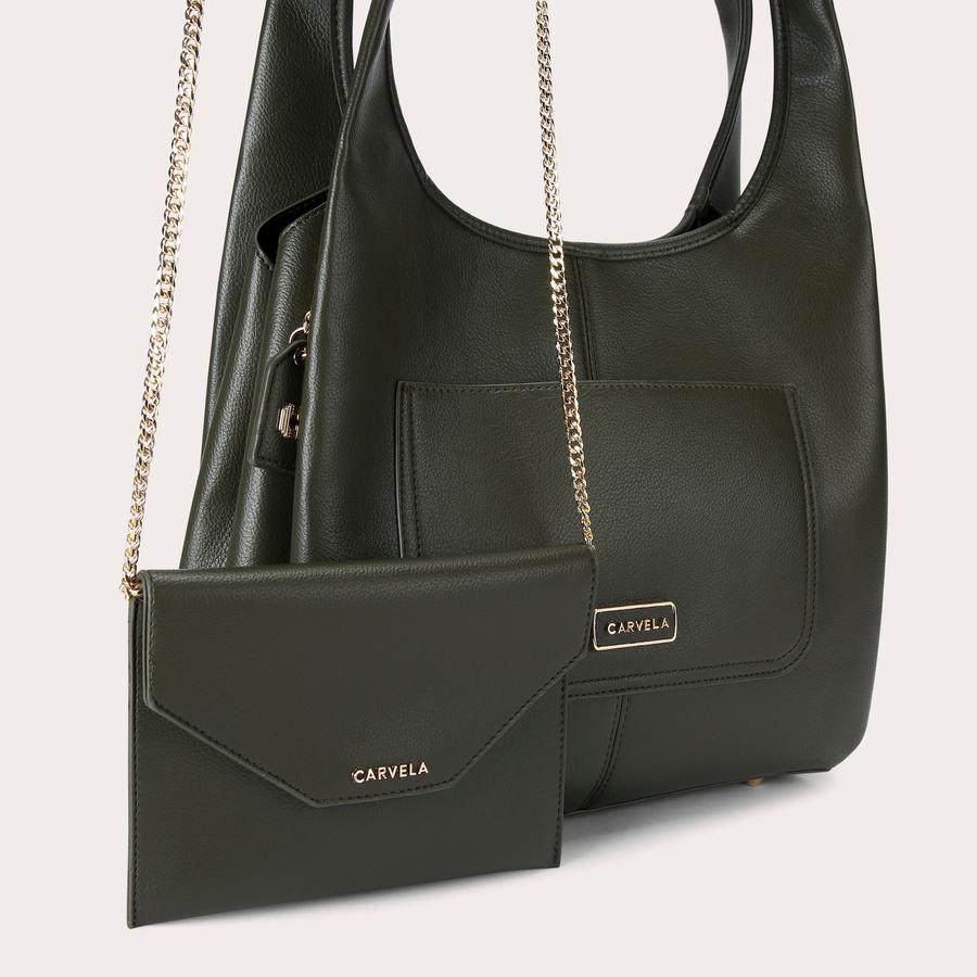 MILANO Khaki Shoulder Bag by CARVELA
