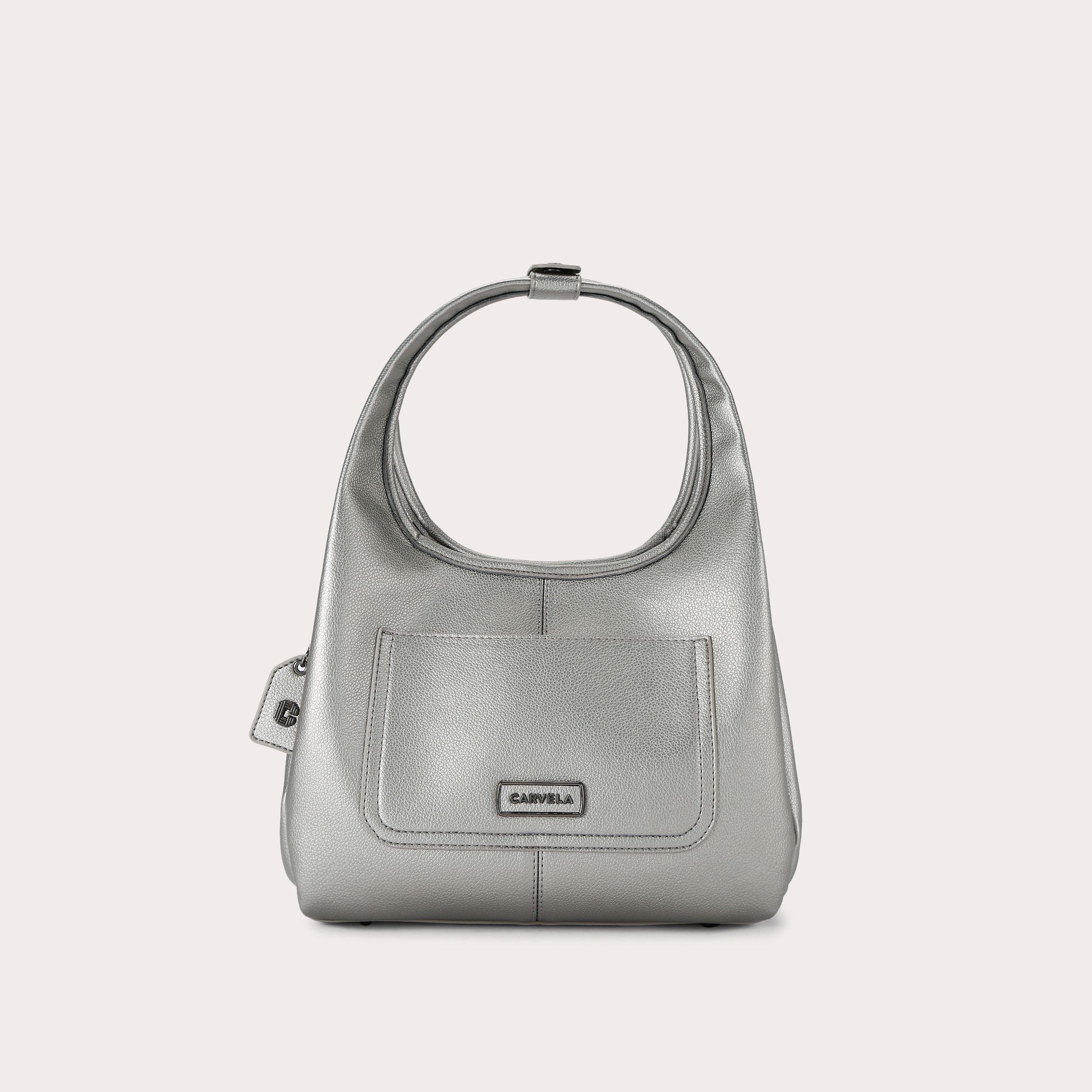 MINI MILANO Pewter Shoulder Bag by CARVELA